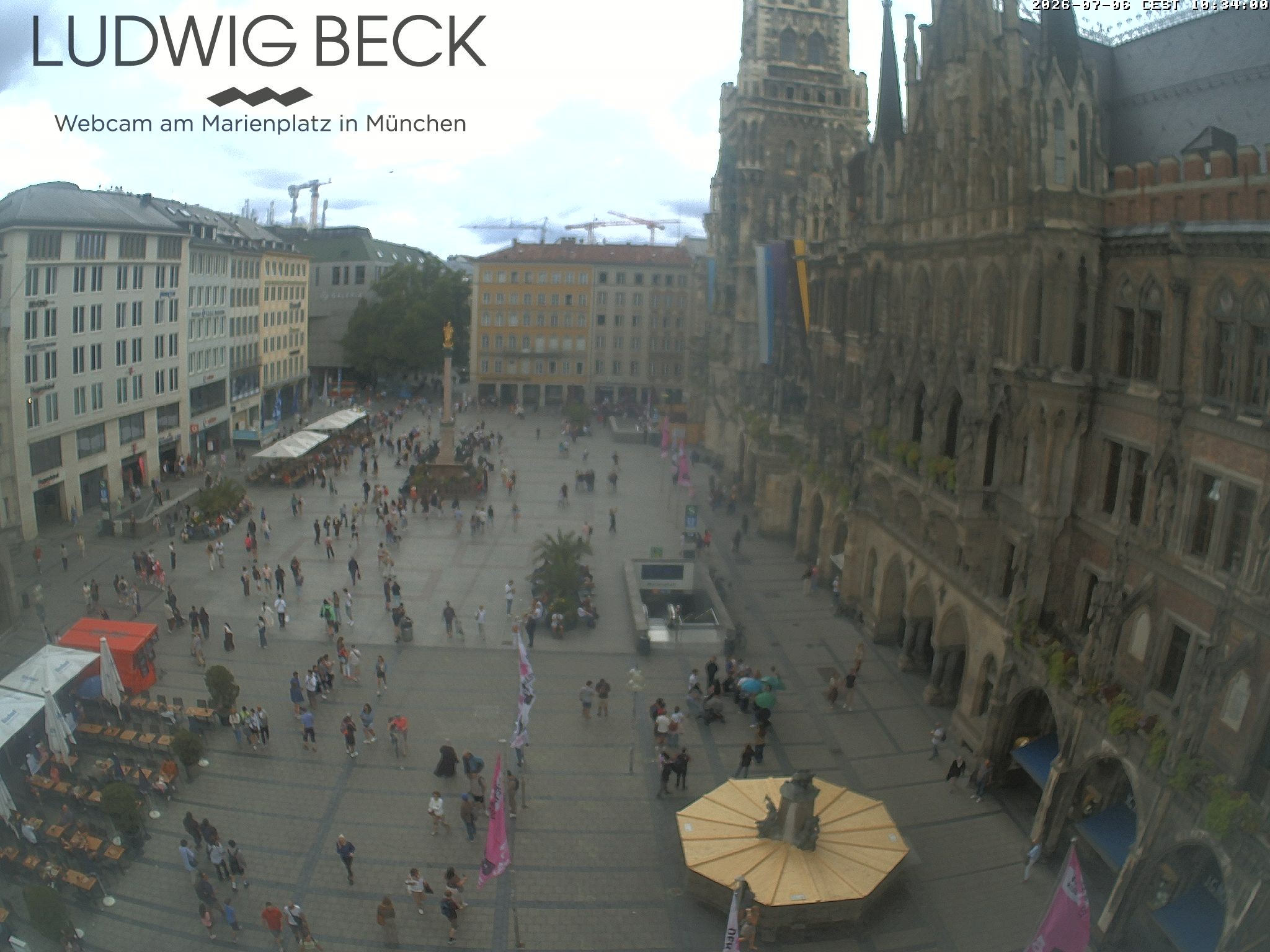 Archived image Webcam at the Marienplatz, Munich