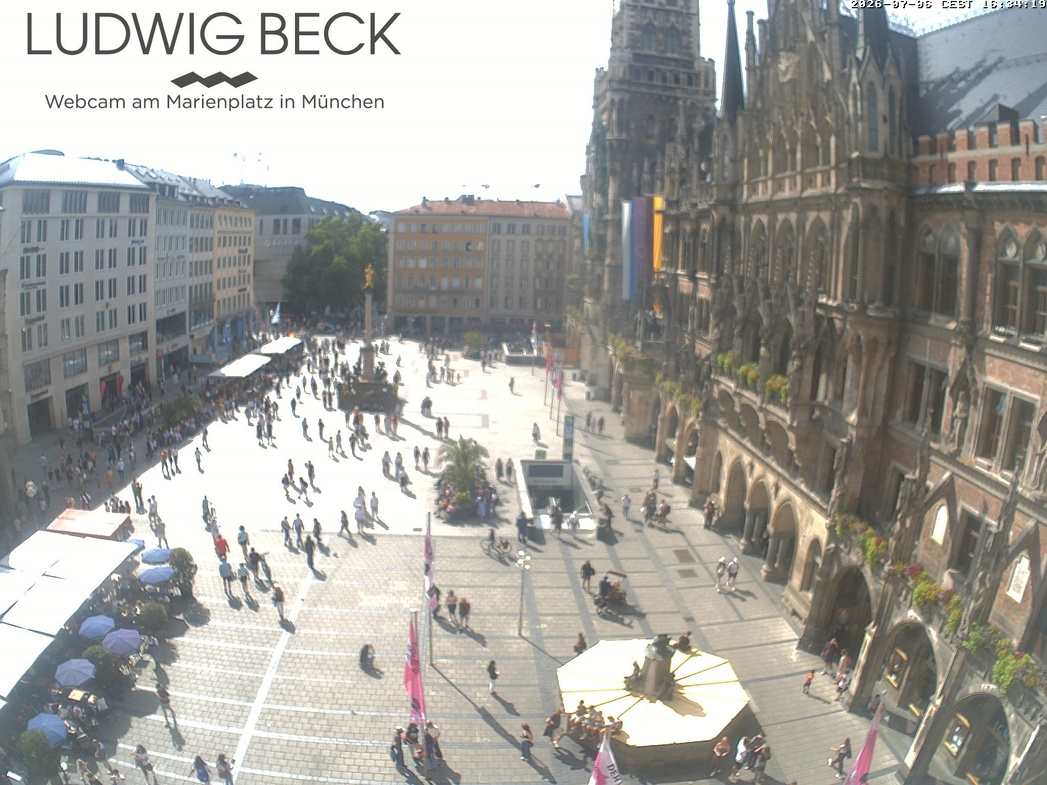 Archived image Webcam at the Marienplatz, Munich