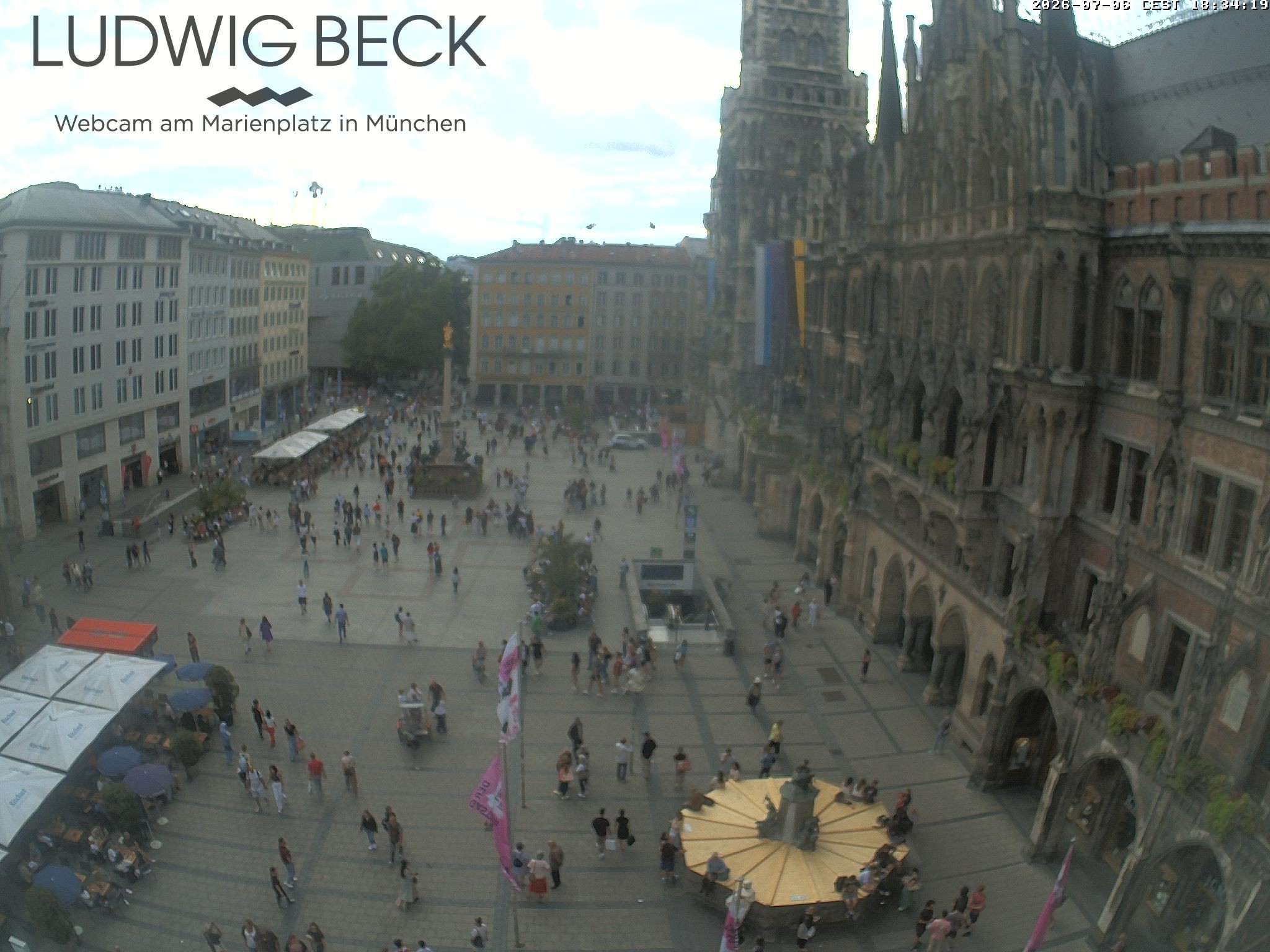 Archiv Foto Webcam am Marienplatz München