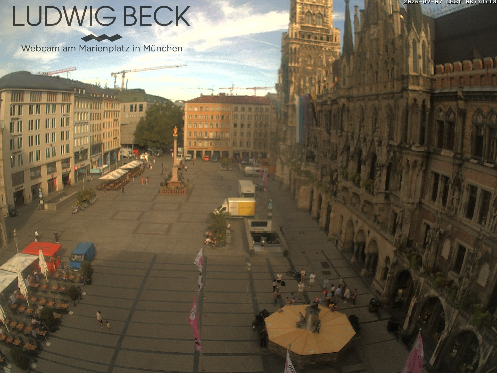 Archiv Foto Webcam am Marienplatz München