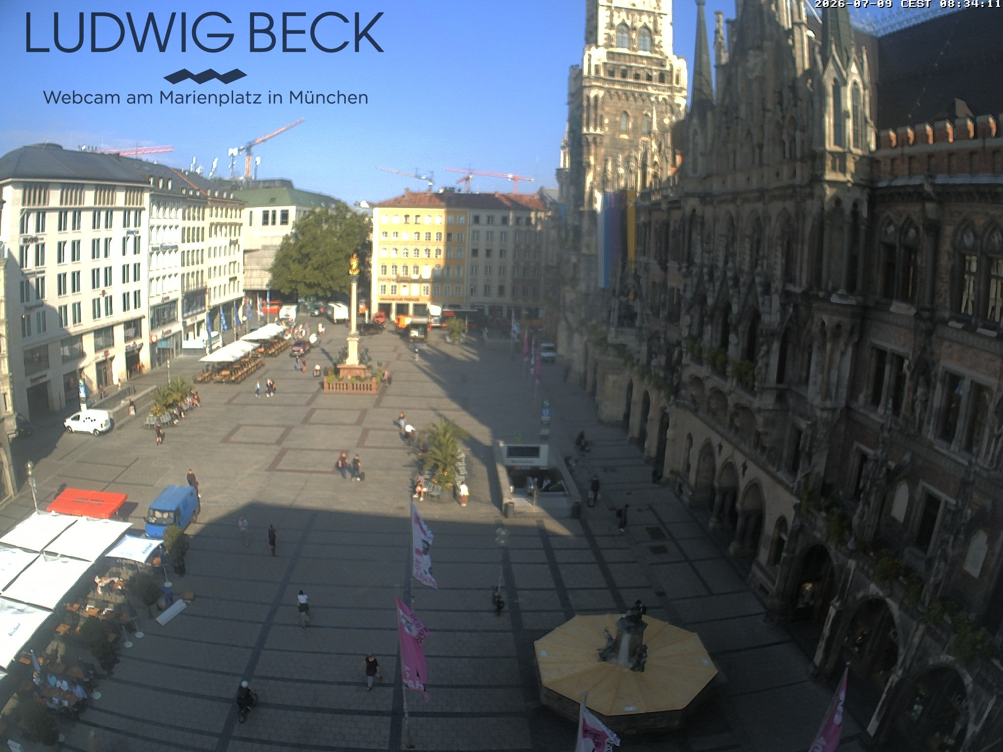 Archiv Foto Webcam am Marienplatz München