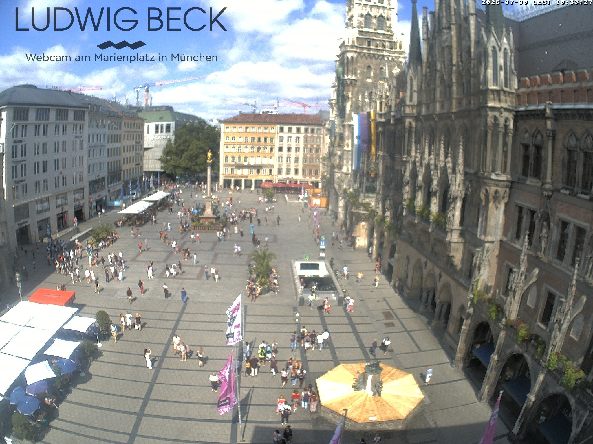 Archiv Foto Webcam am Marienplatz München