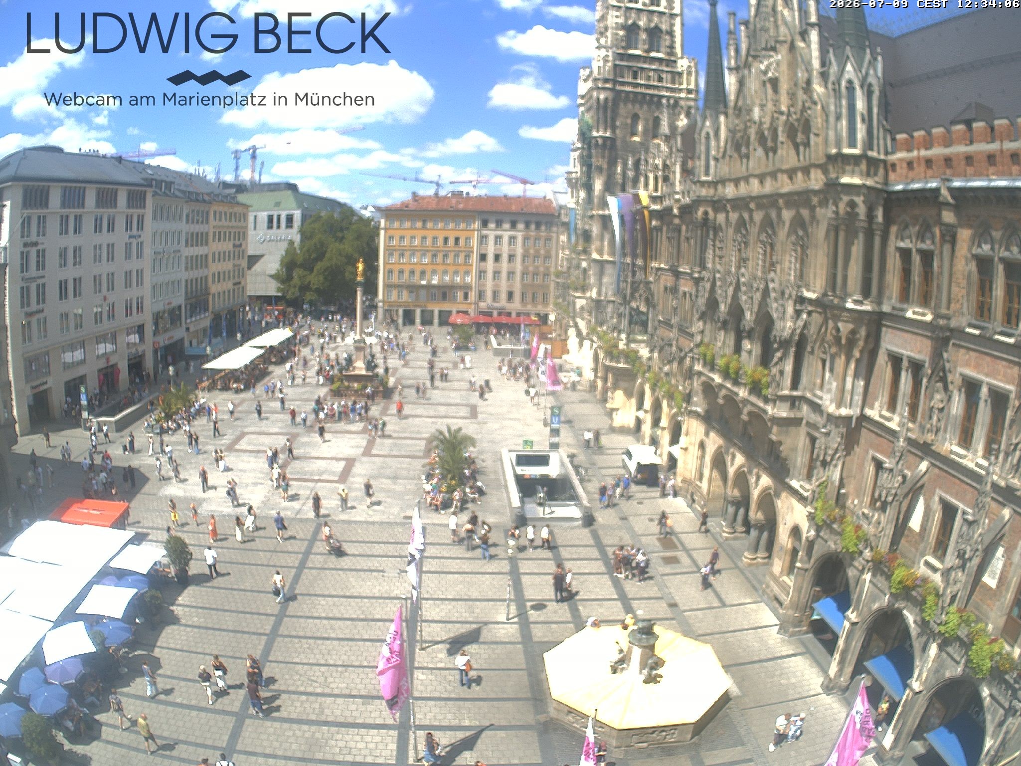 Archiv Foto Webcam am Marienplatz München