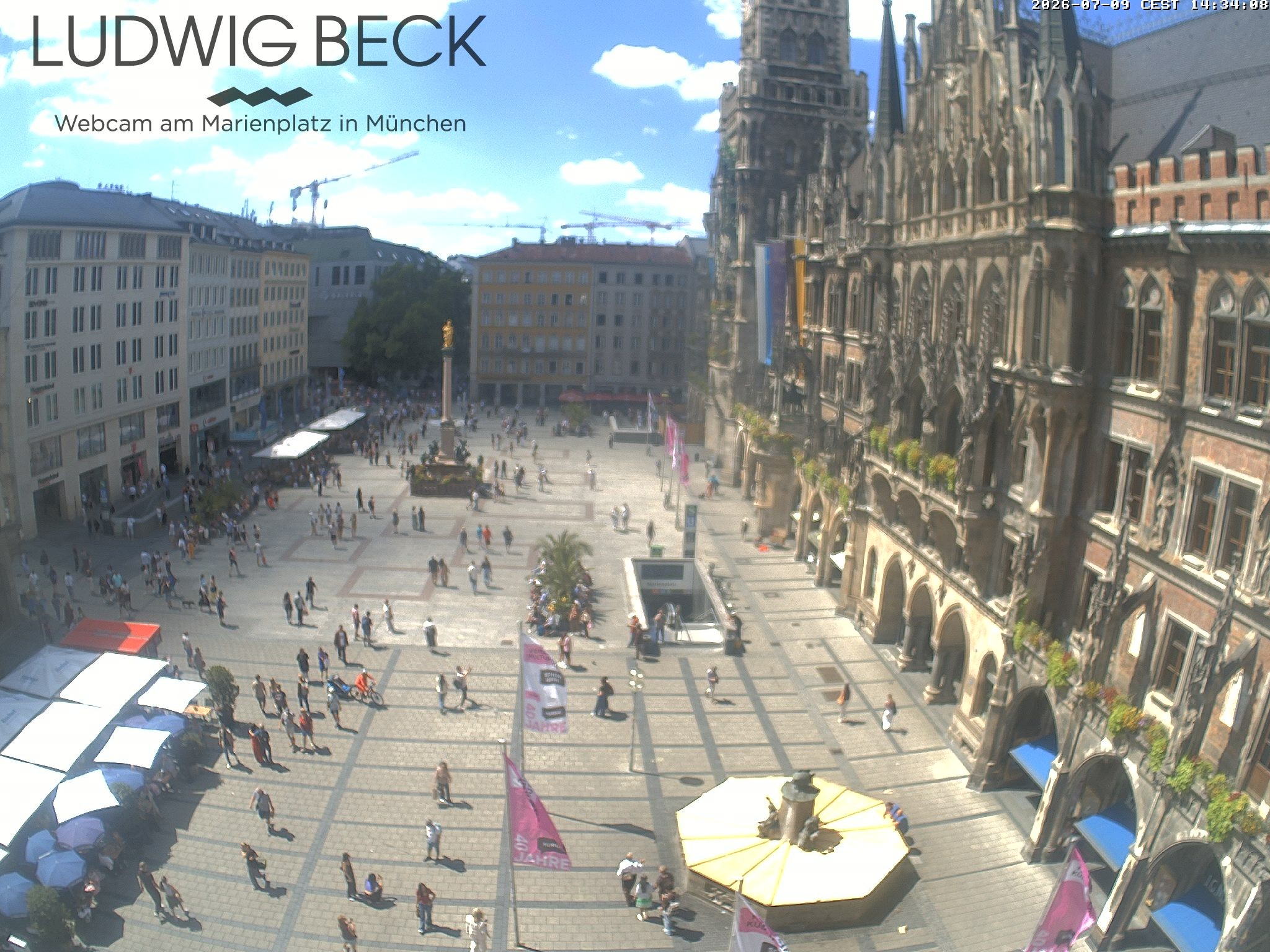 Archiv Foto Webcam am Marienplatz München