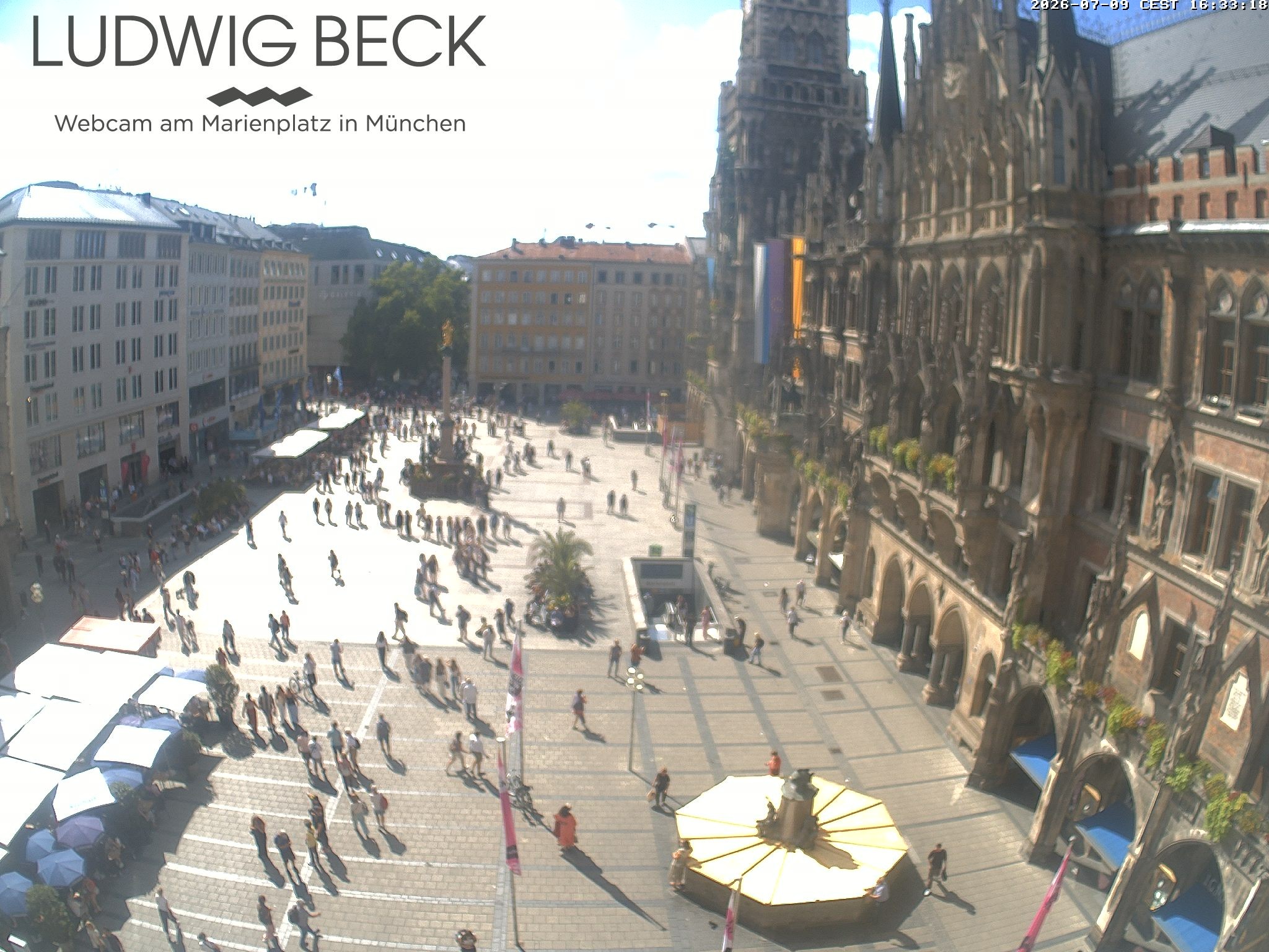 Archiv Foto Webcam am Marienplatz München