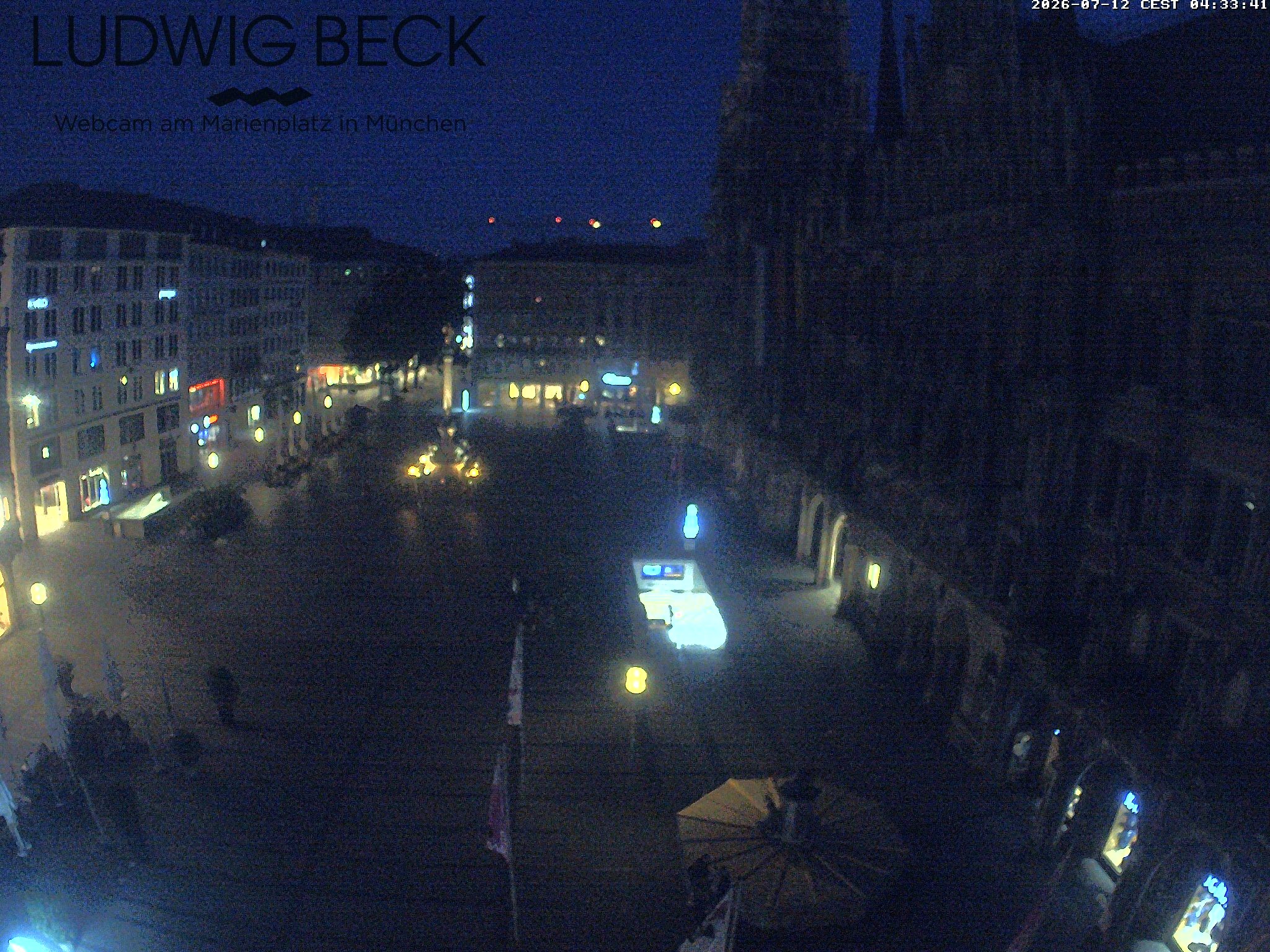 Archiv Foto Webcam am Marienplatz München