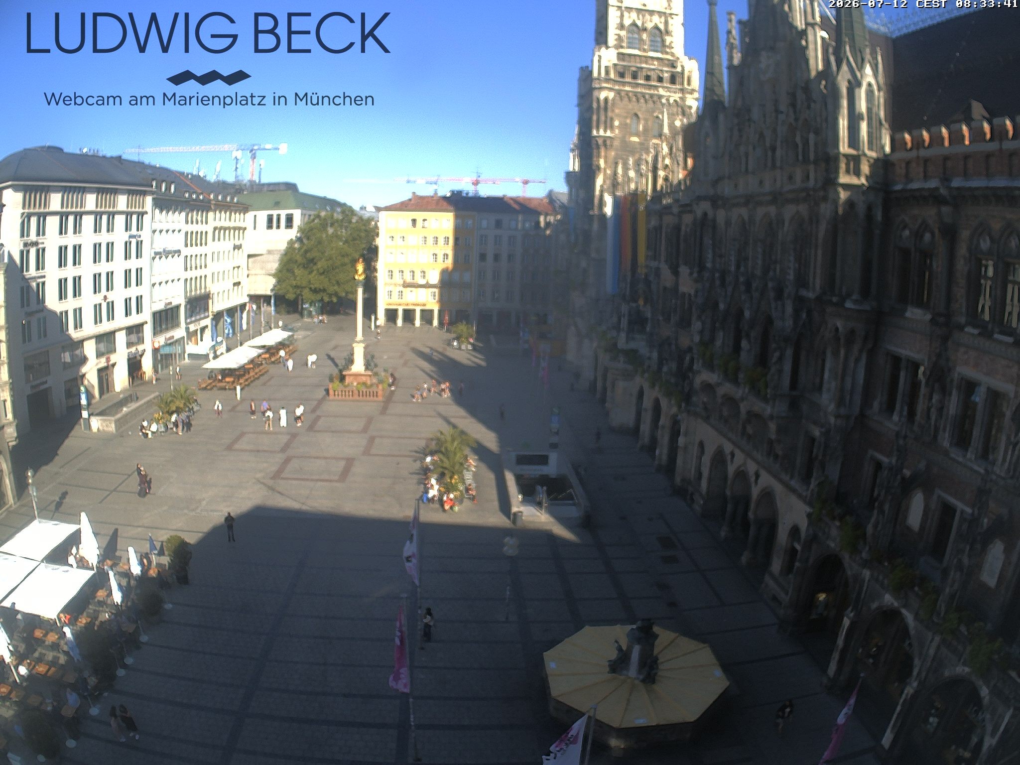 Archiv Foto Webcam am Marienplatz München