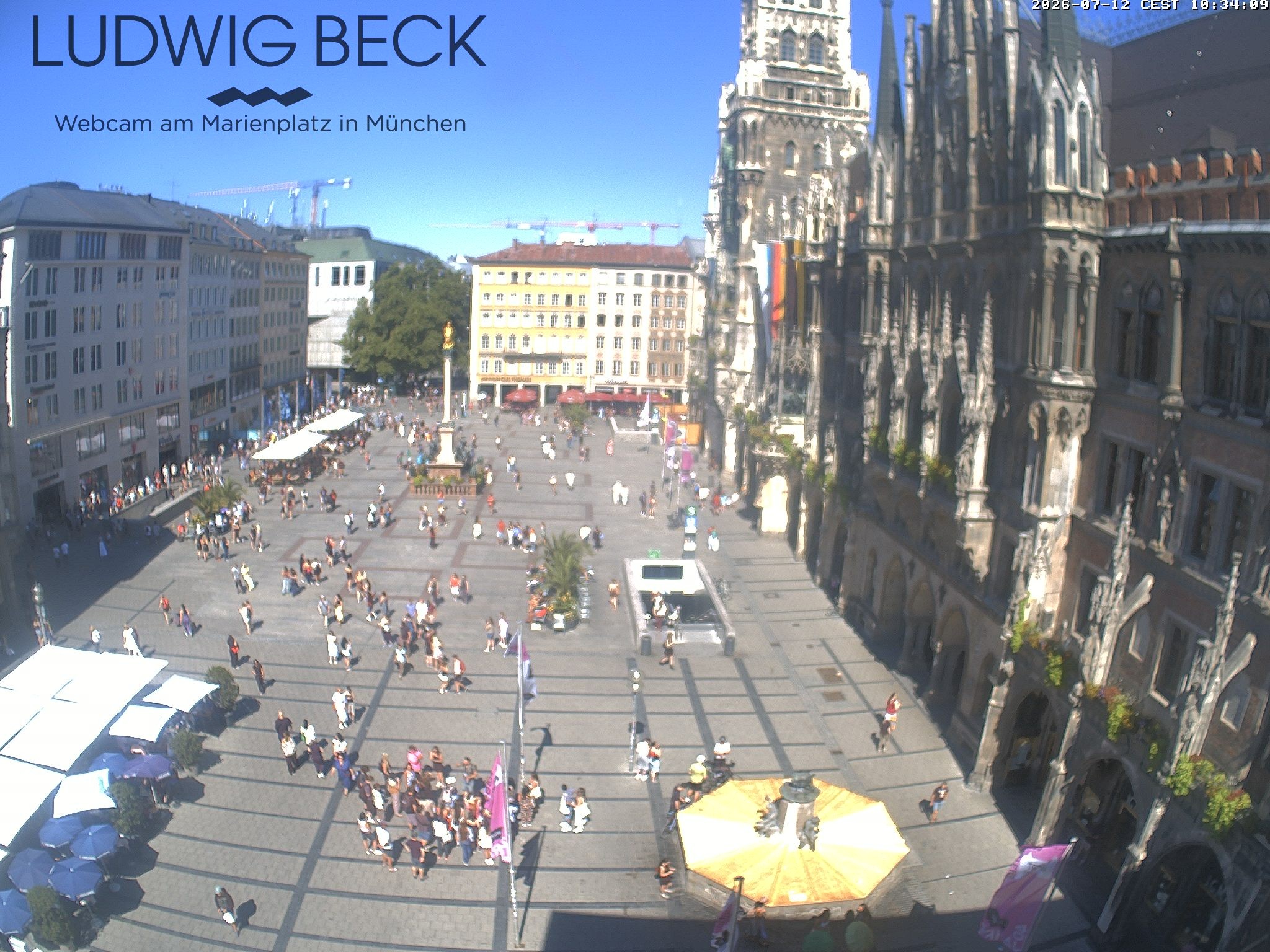 Archiv Foto Webcam am Marienplatz München
