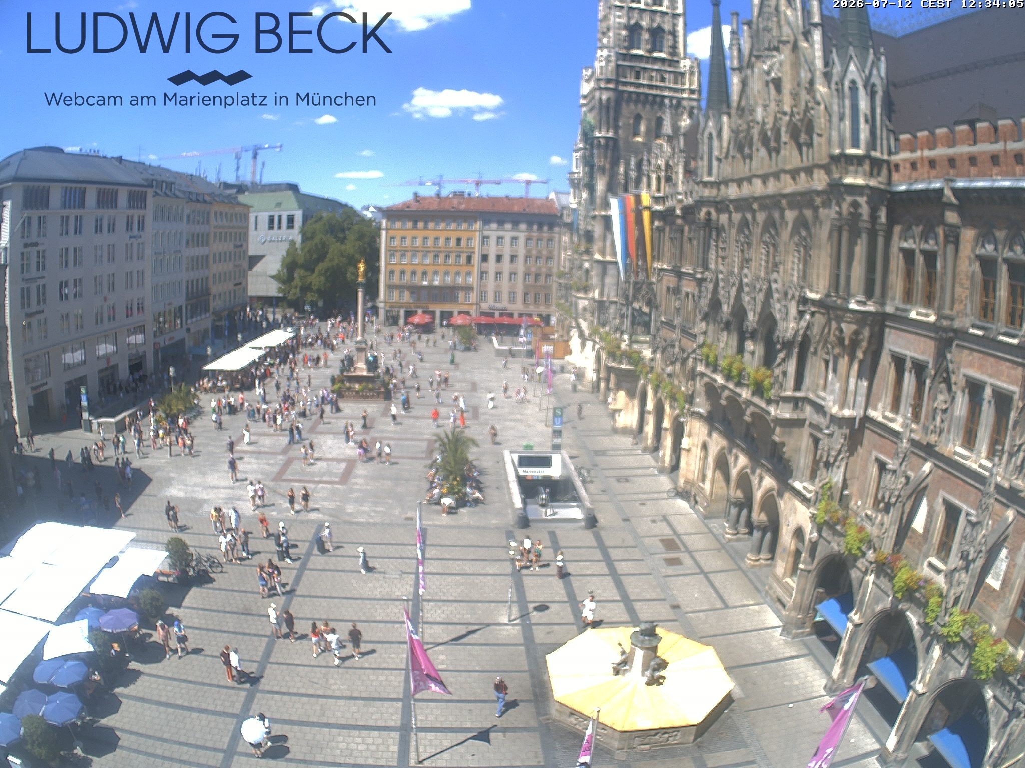 Archiv Foto Webcam am Marienplatz München