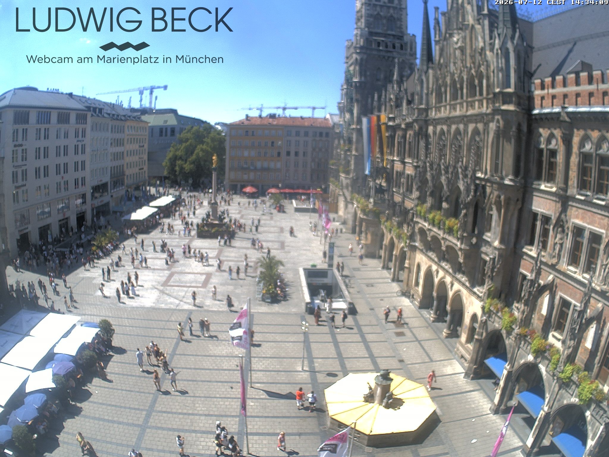 Archiv Foto Webcam am Marienplatz München
