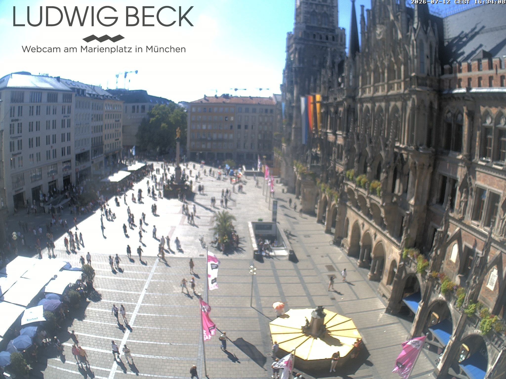 Archiv Foto Webcam am Marienplatz München
