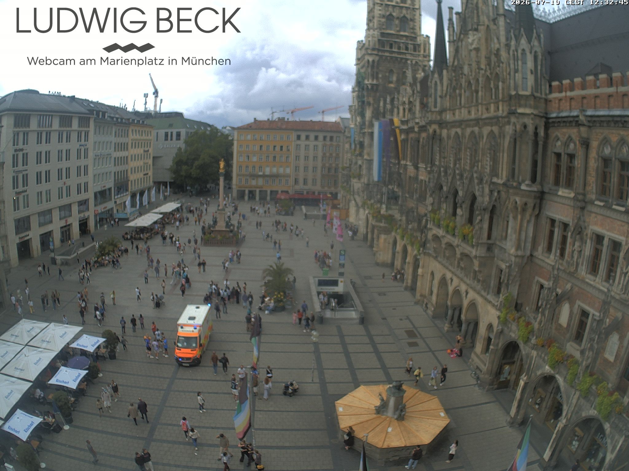 Archiv Foto Webcam am Marienplatz München