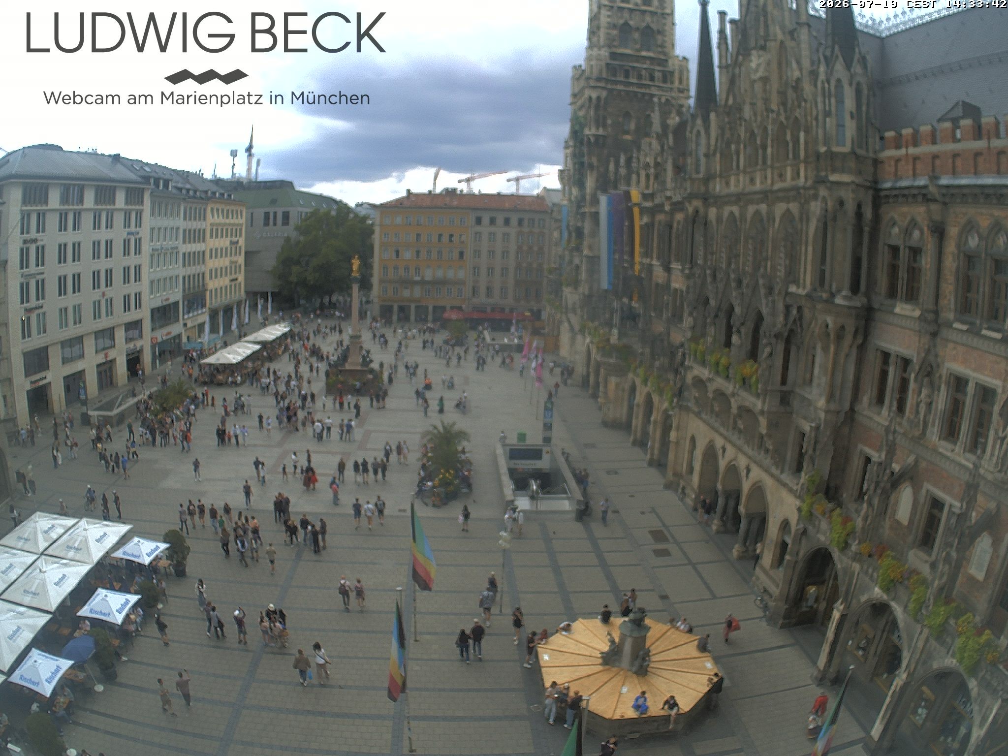Archiv Foto Webcam am Marienplatz München