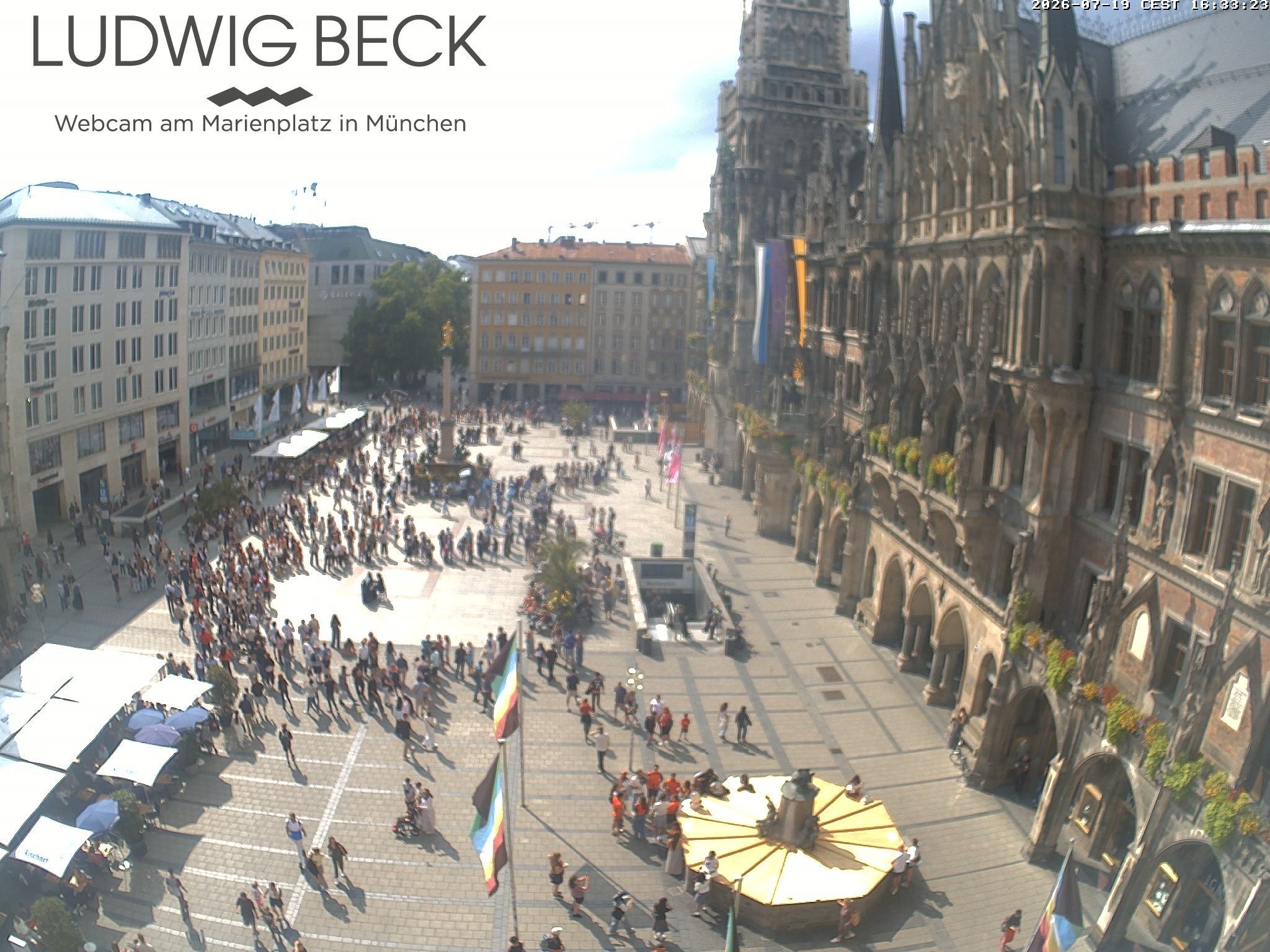 Archiv Foto Webcam am Marienplatz München