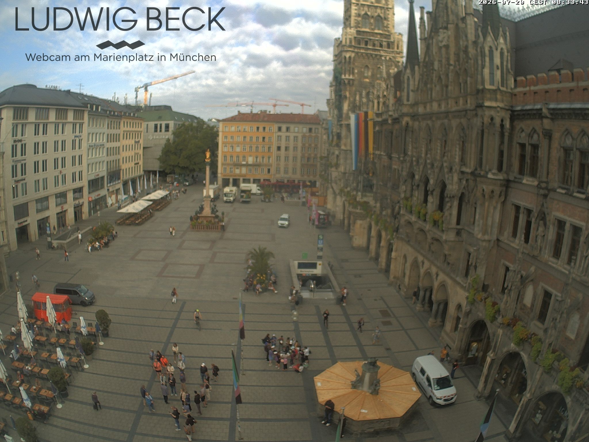 Archiv Foto Webcam am Marienplatz München