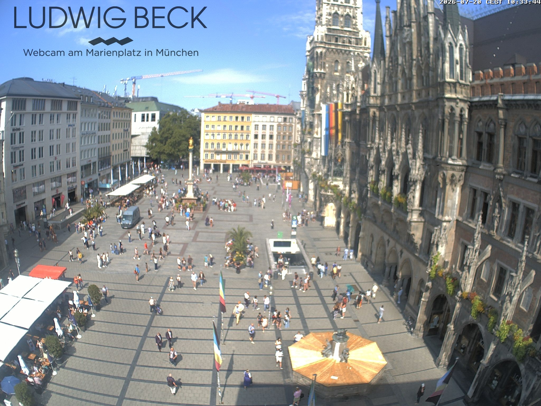 Archiv Foto Webcam am Marienplatz München
