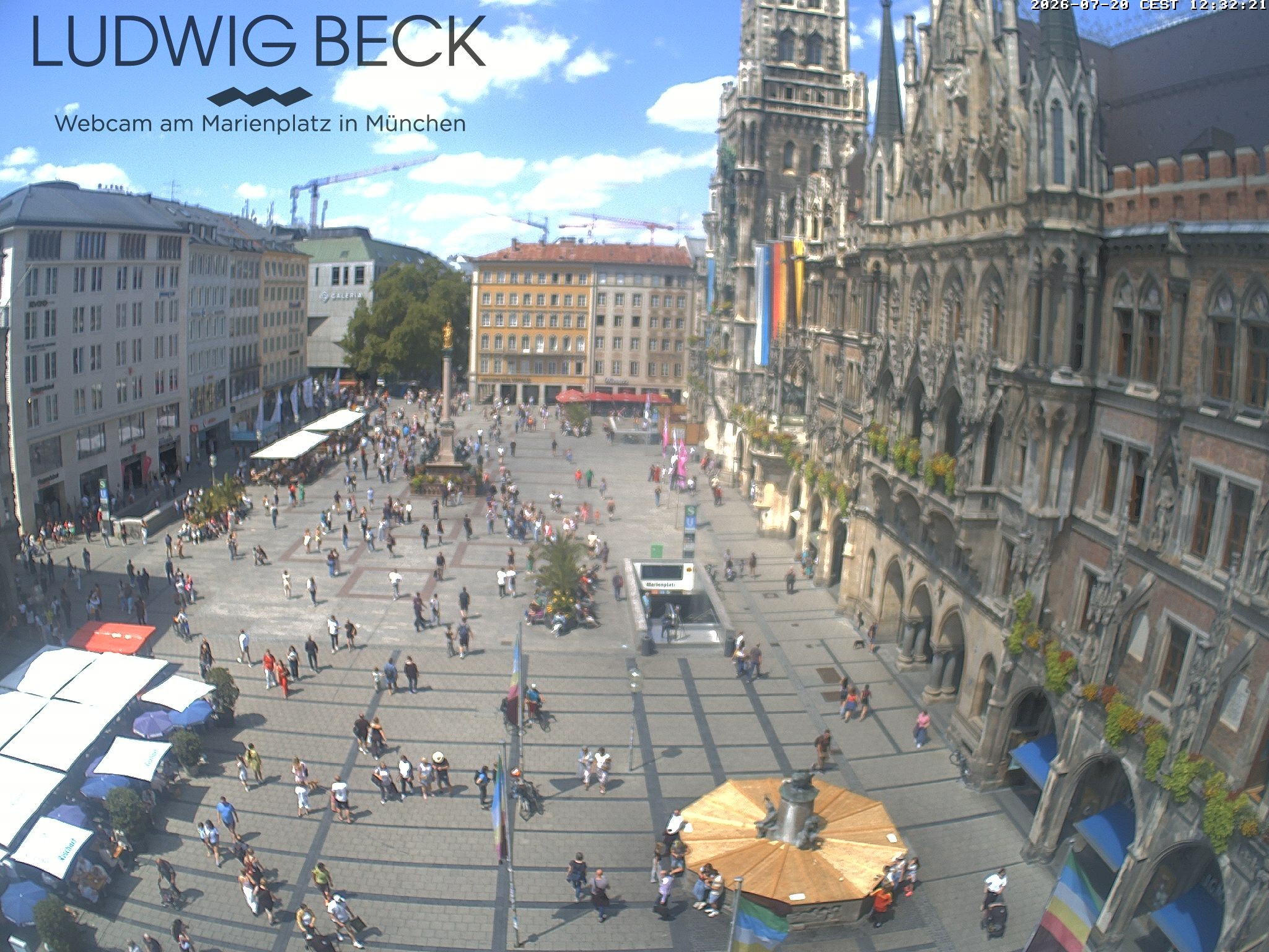 Archiv Foto Webcam am Marienplatz München