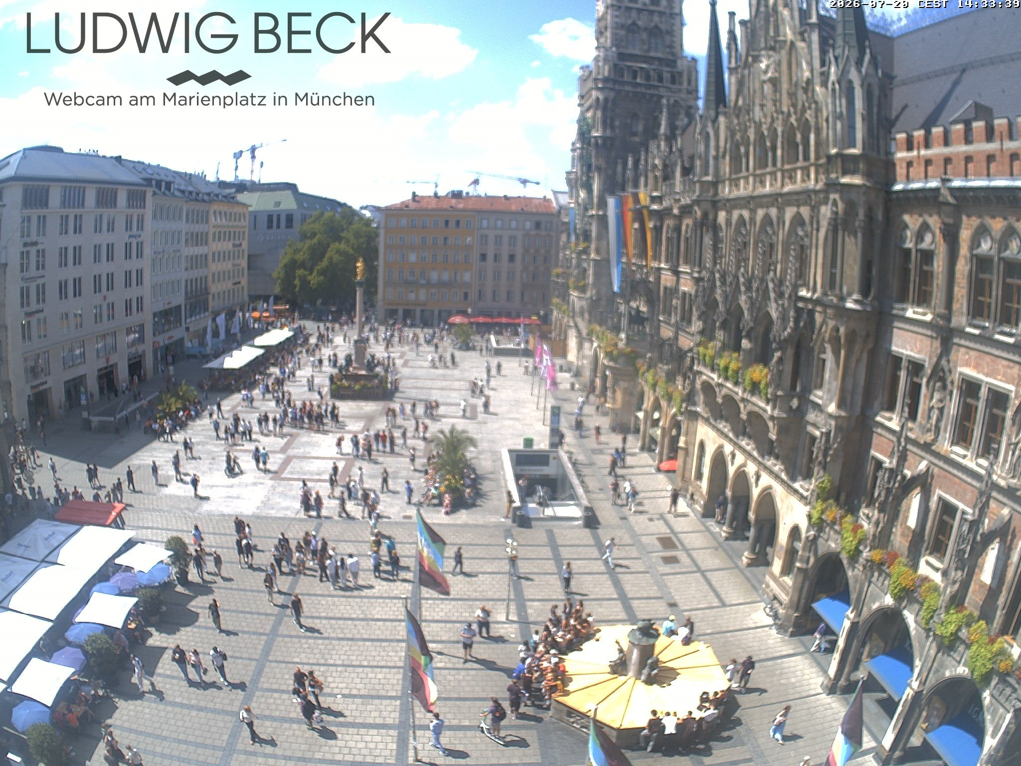 Archiv Foto Webcam am Marienplatz München