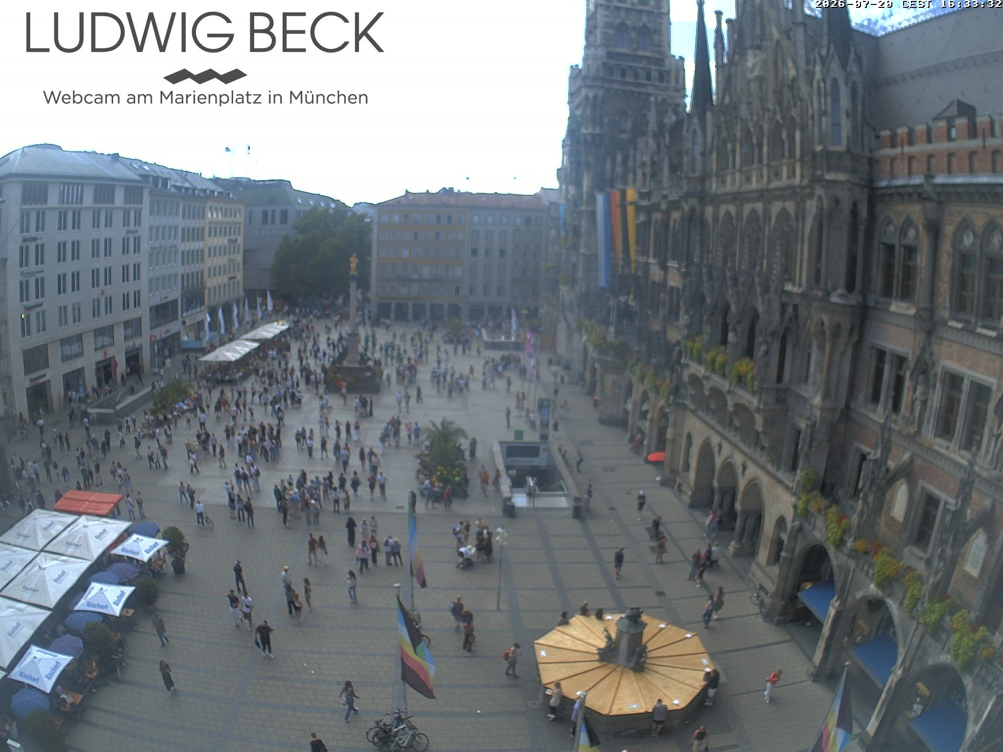 Archiv Foto Webcam am Marienplatz München