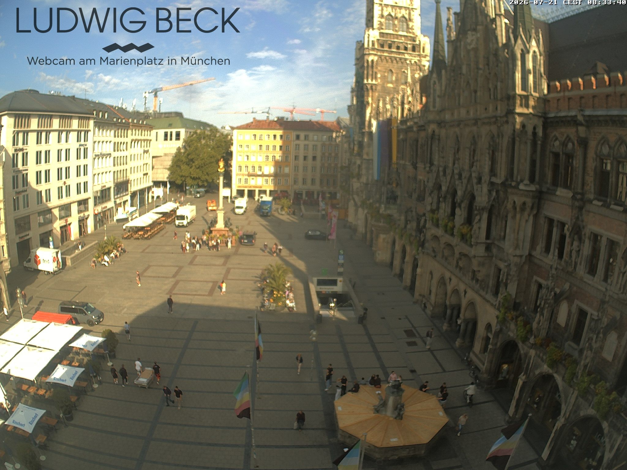 Archived image Webcam at the Marienplatz, Munich