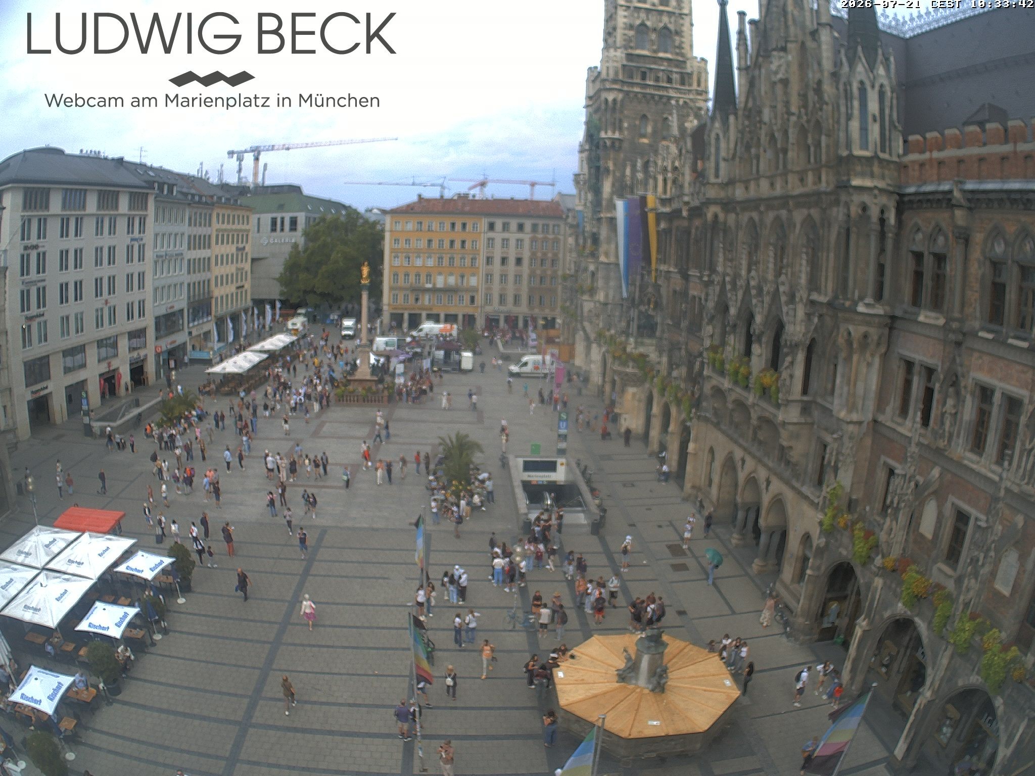 Archived image Webcam at the Marienplatz, Munich