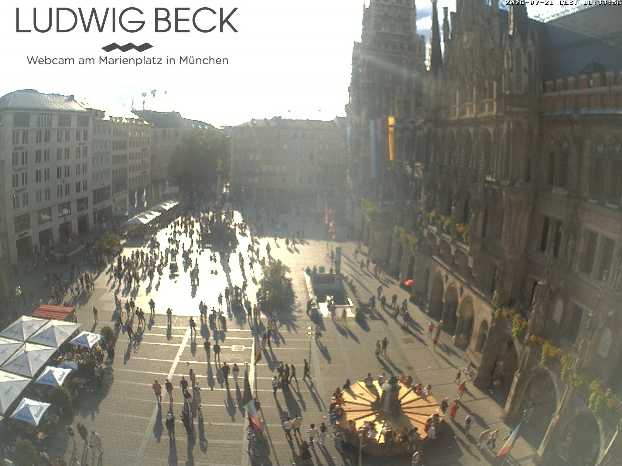 Archived image Webcam at the Marienplatz, Munich