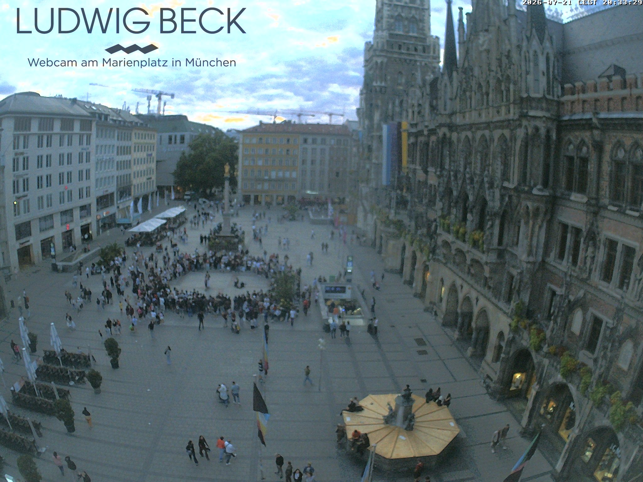 Archiv Foto Webcam am Marienplatz München