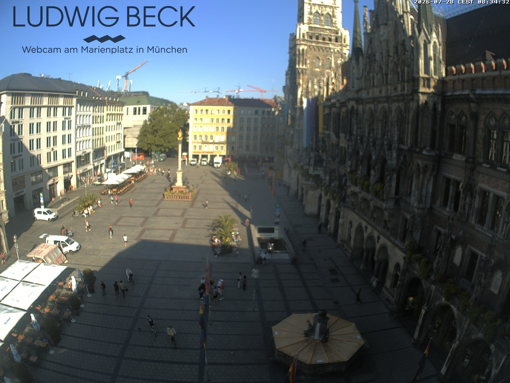 Archived image Webcam at the Marienplatz, Munich