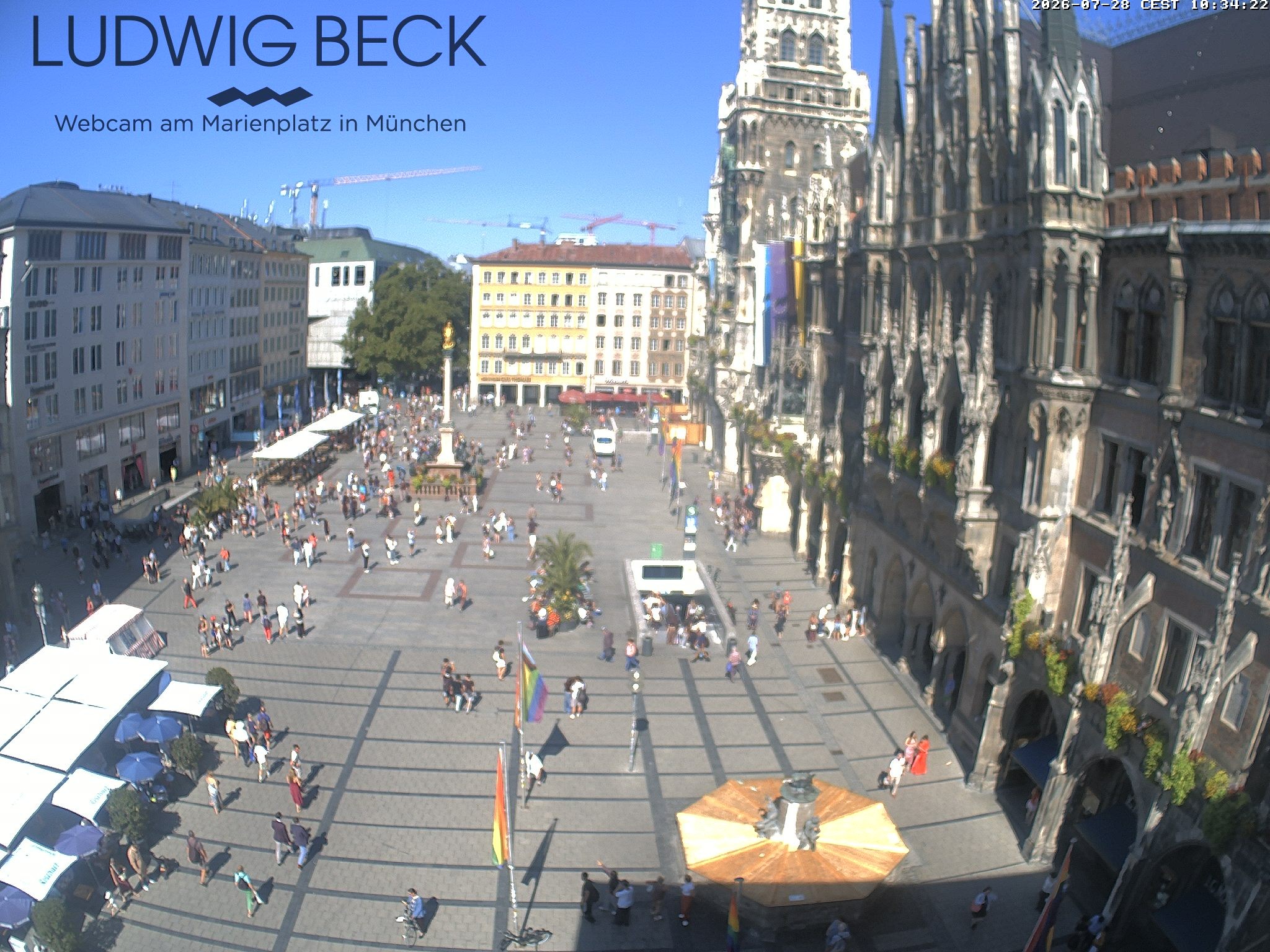Archived image Webcam at the Marienplatz, Munich