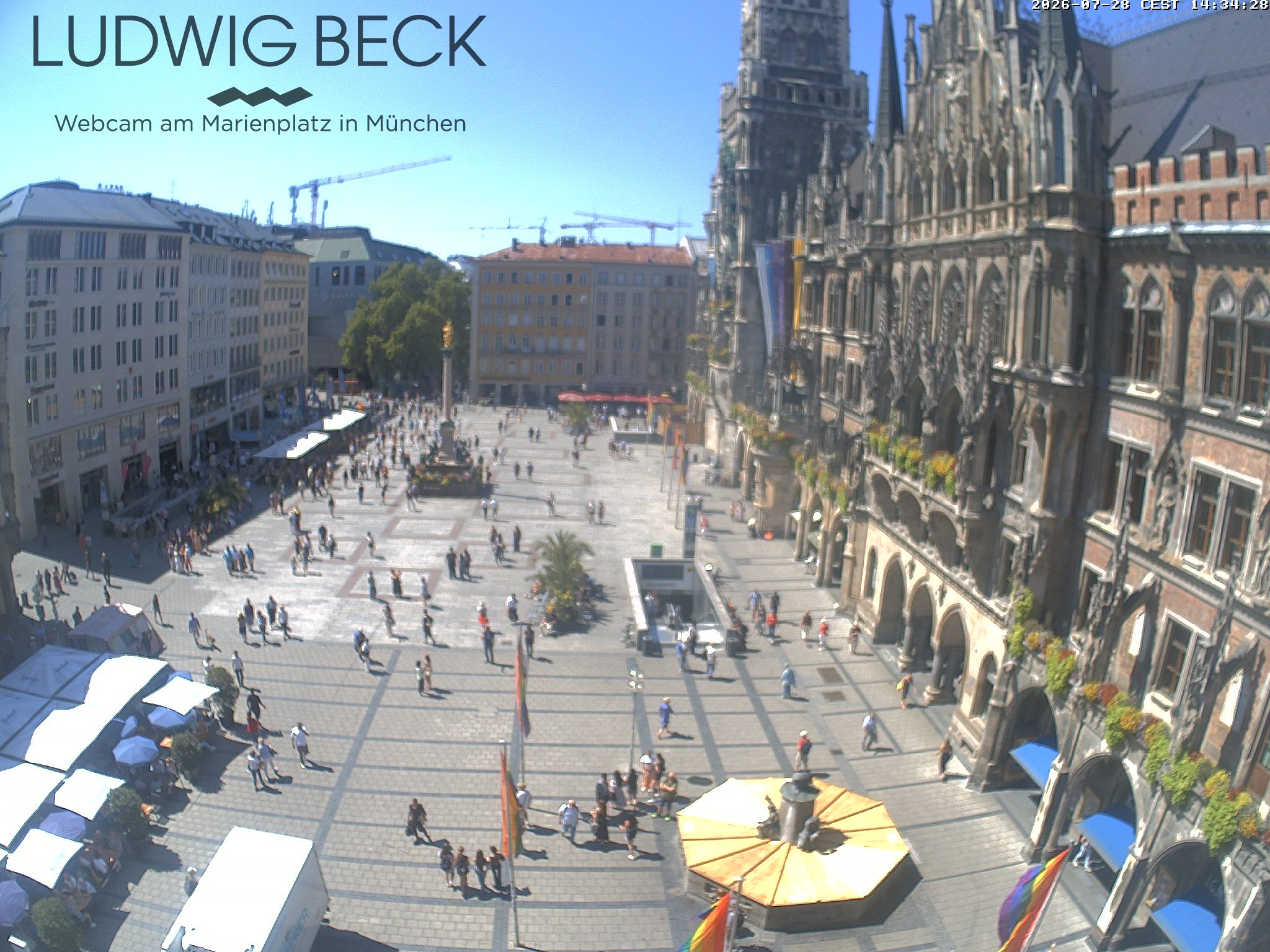 Archived image Webcam at the Marienplatz, Munich