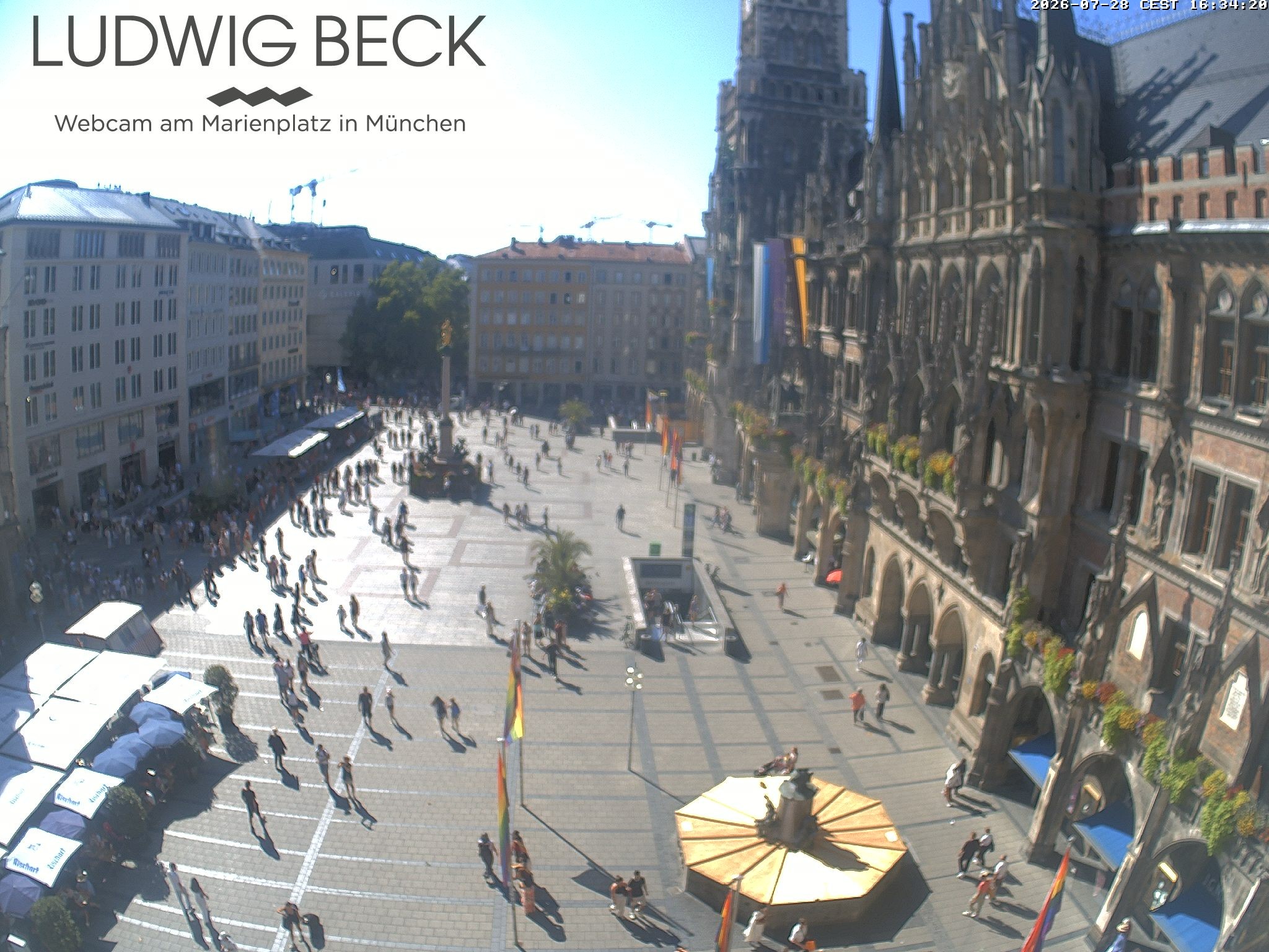 Archived image Webcam at the Marienplatz, Munich