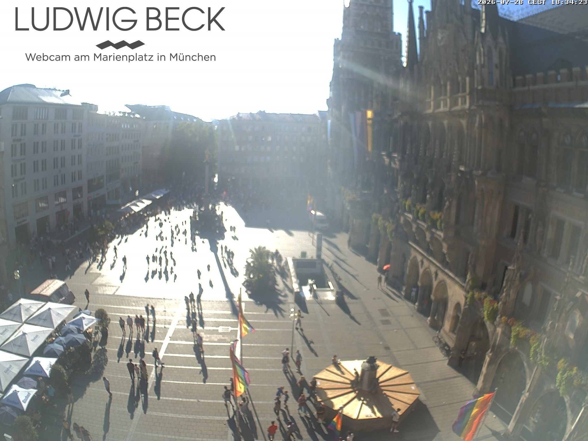 Archived image Webcam at the Marienplatz, Munich