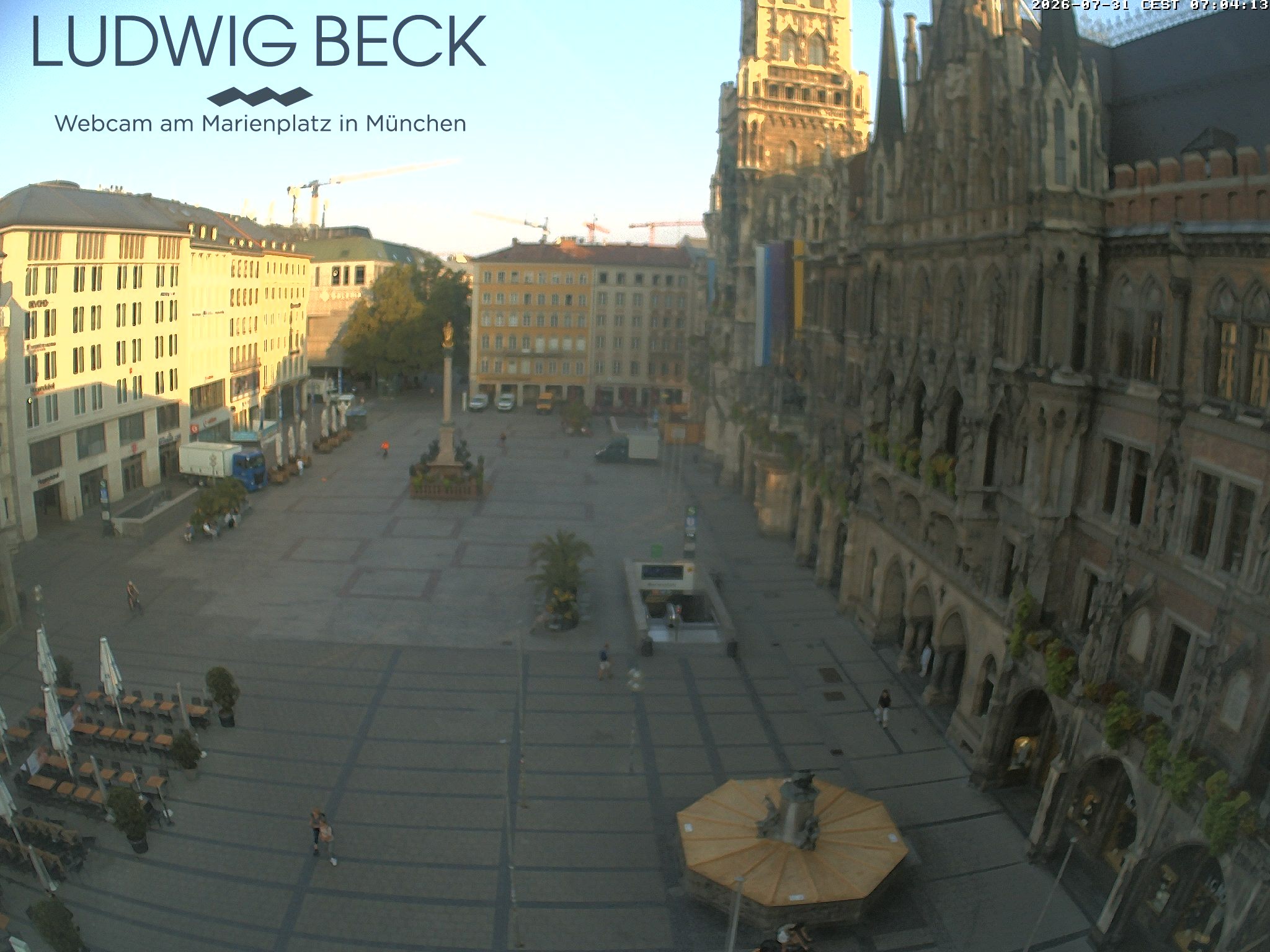 Archiv Foto Webcam am Marienplatz München
