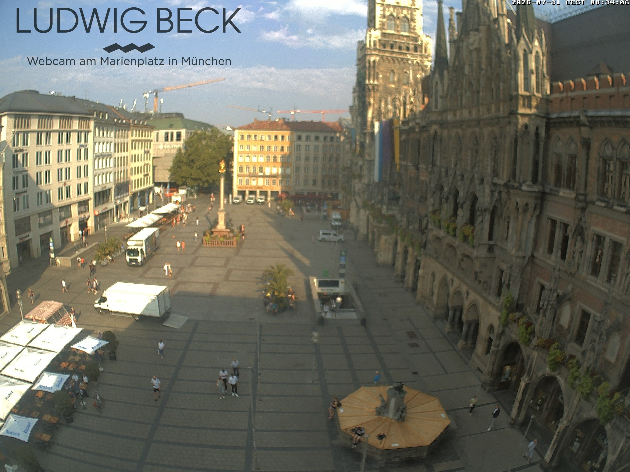 Archiv Foto Webcam am Marienplatz München