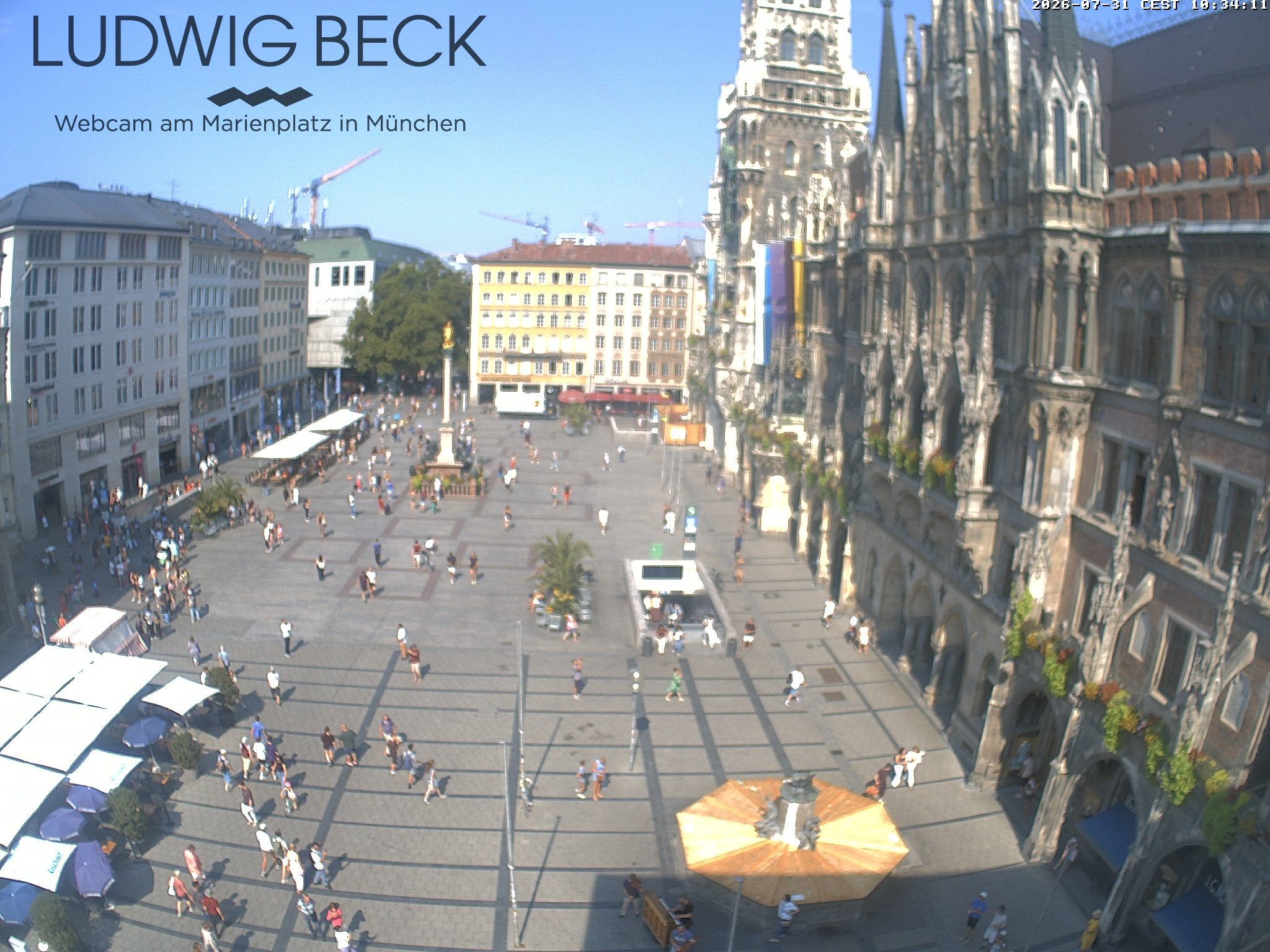 Archiv Foto Webcam am Marienplatz München