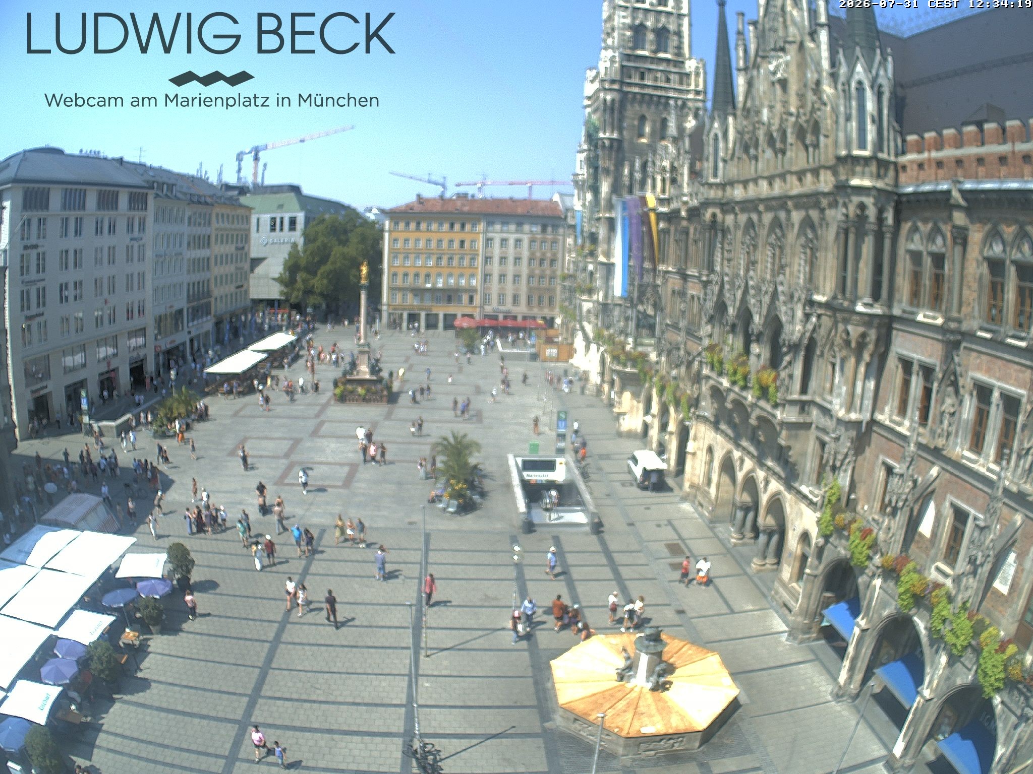 Archiv Foto Webcam am Marienplatz München