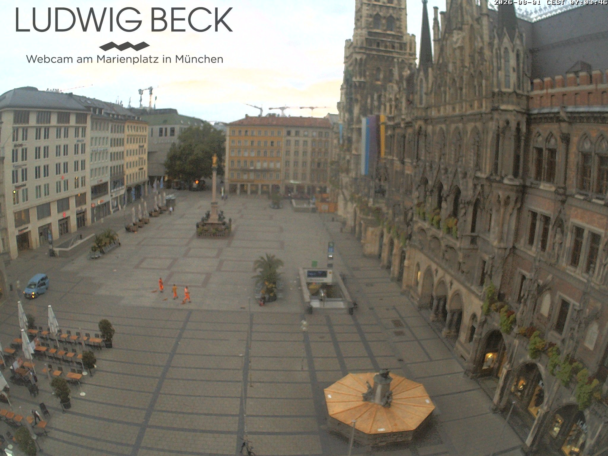 Archiv Foto Webcam am Marienplatz München