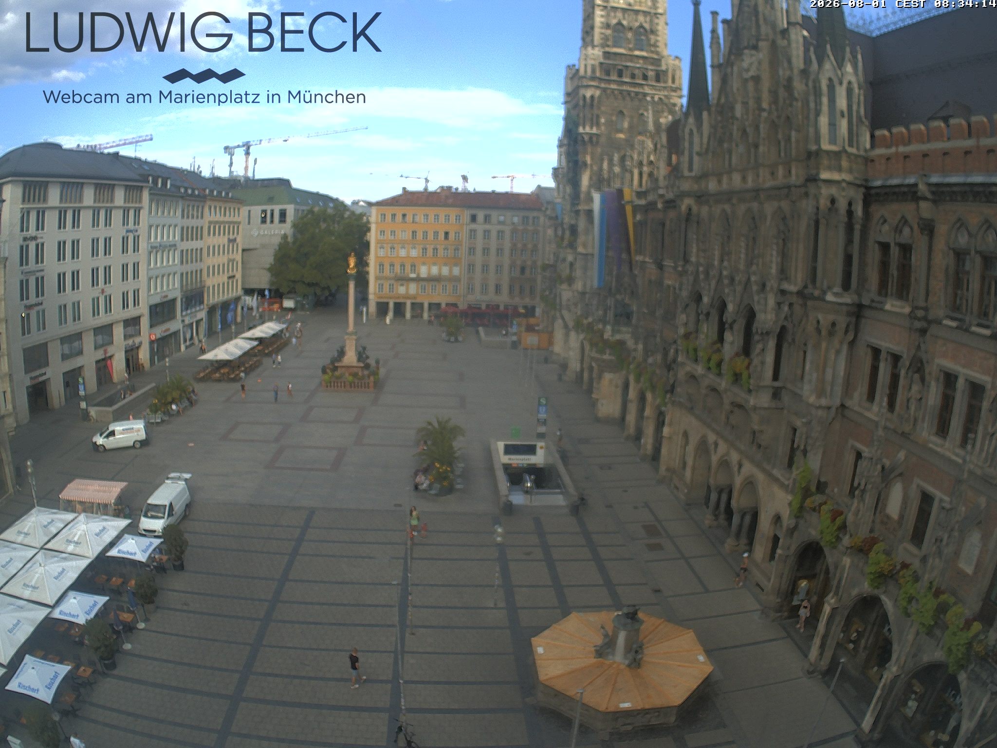 Archiv Foto Webcam am Marienplatz München