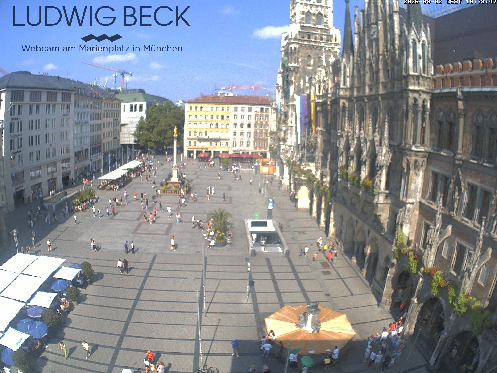 Archiv Foto Webcam am Marienplatz München