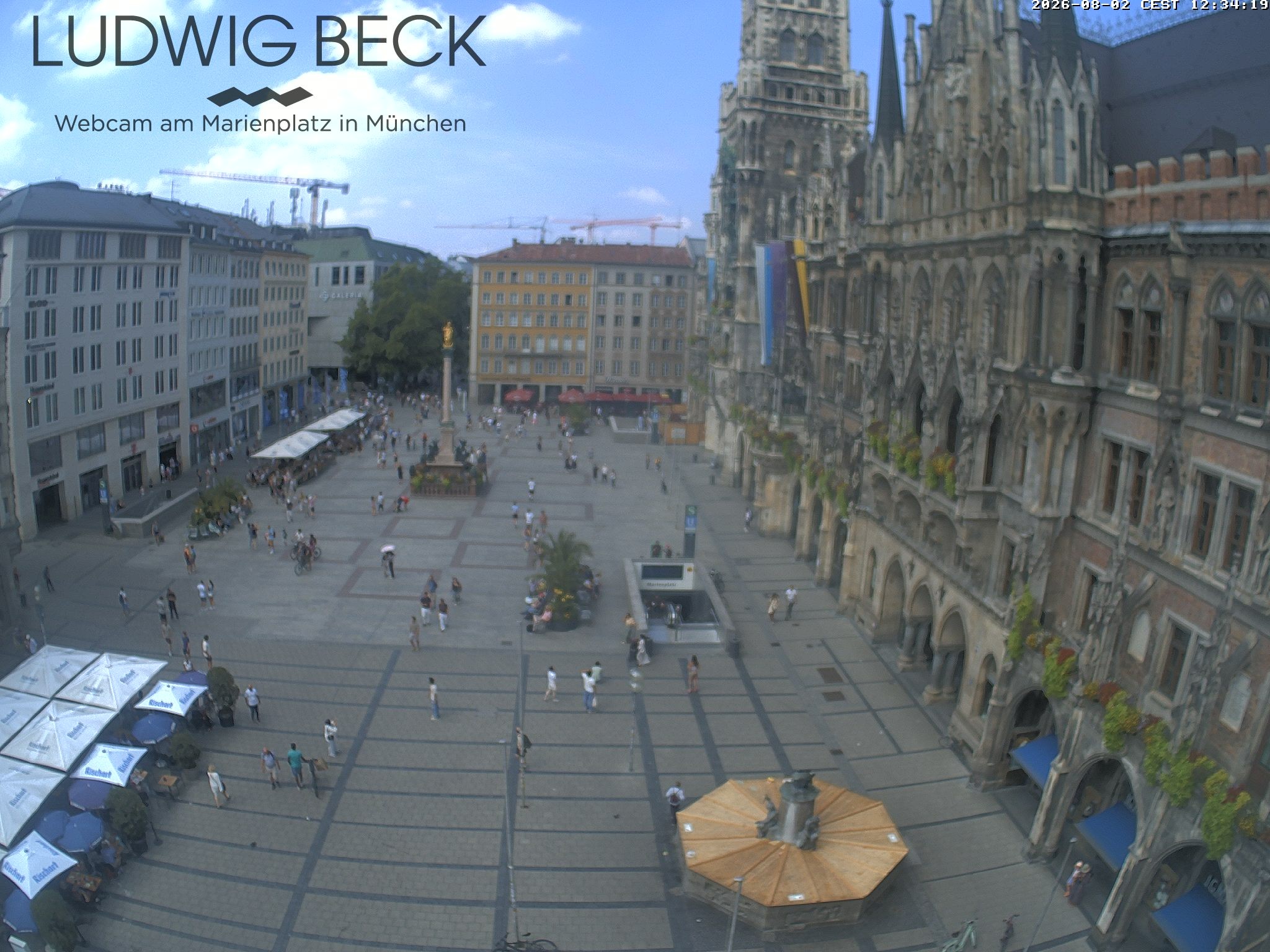 Archiv Foto Webcam am Marienplatz München