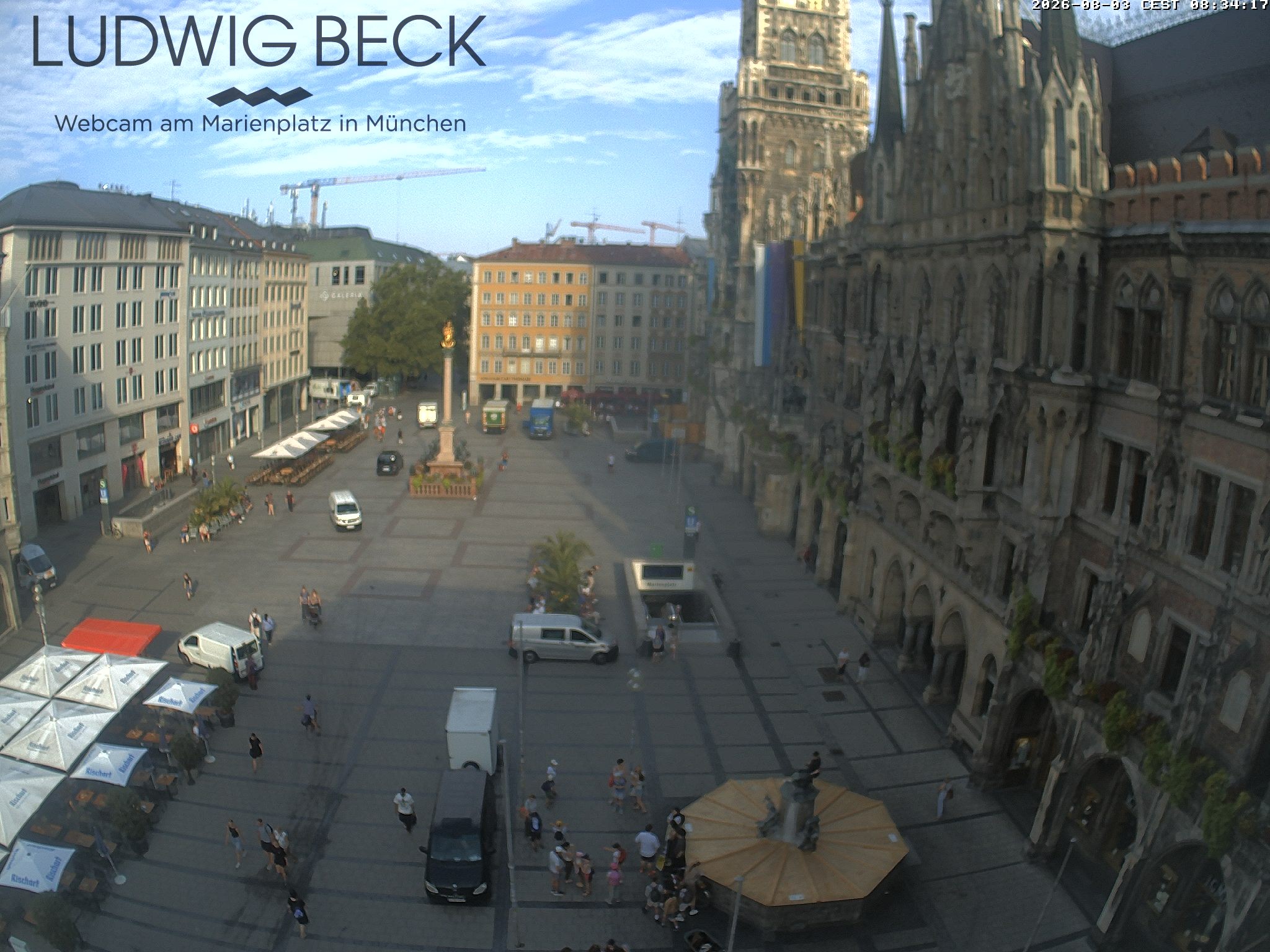 Archived image Webcam at the Marienplatz, Munich