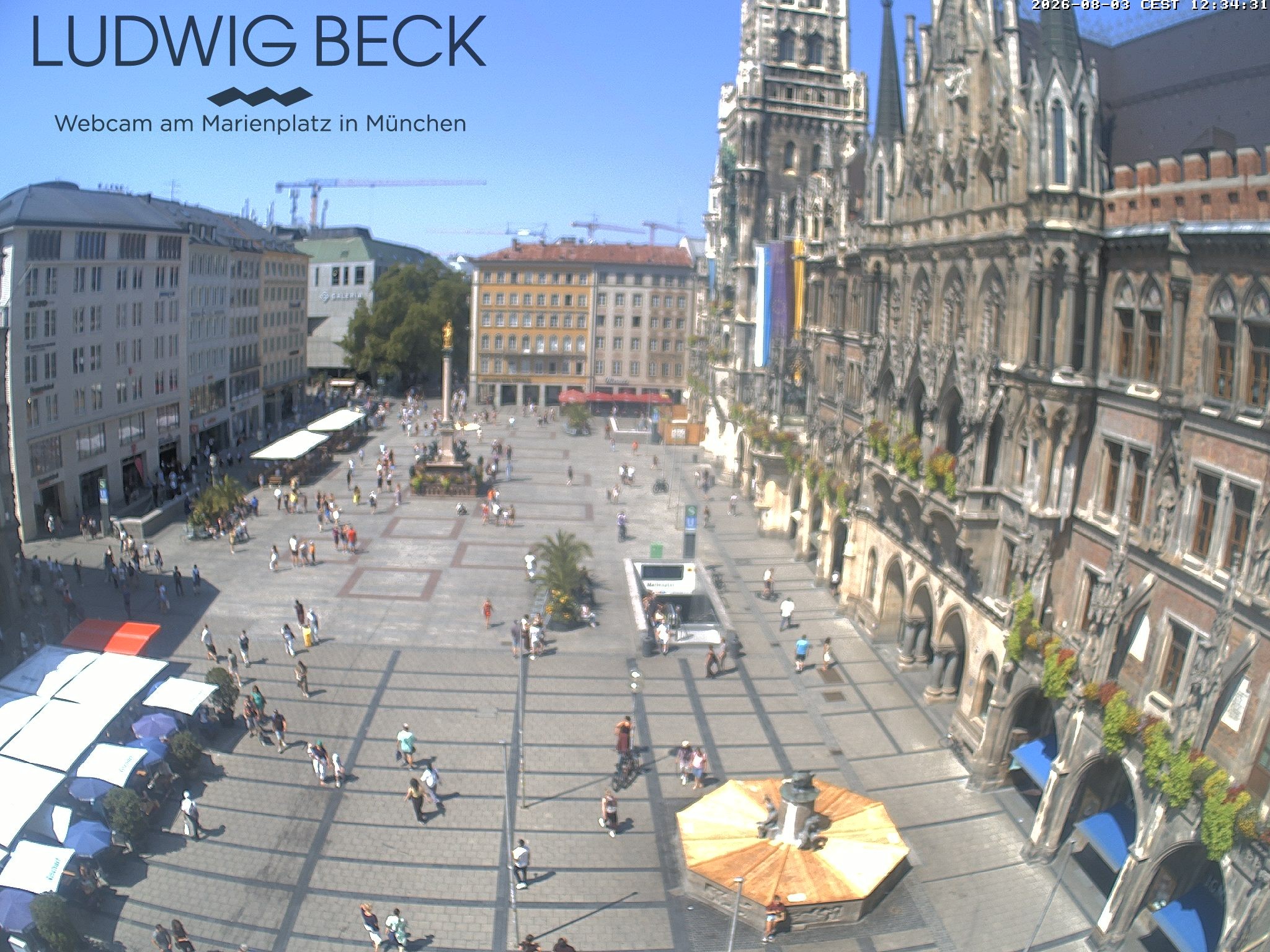 Archived image Webcam at the Marienplatz, Munich