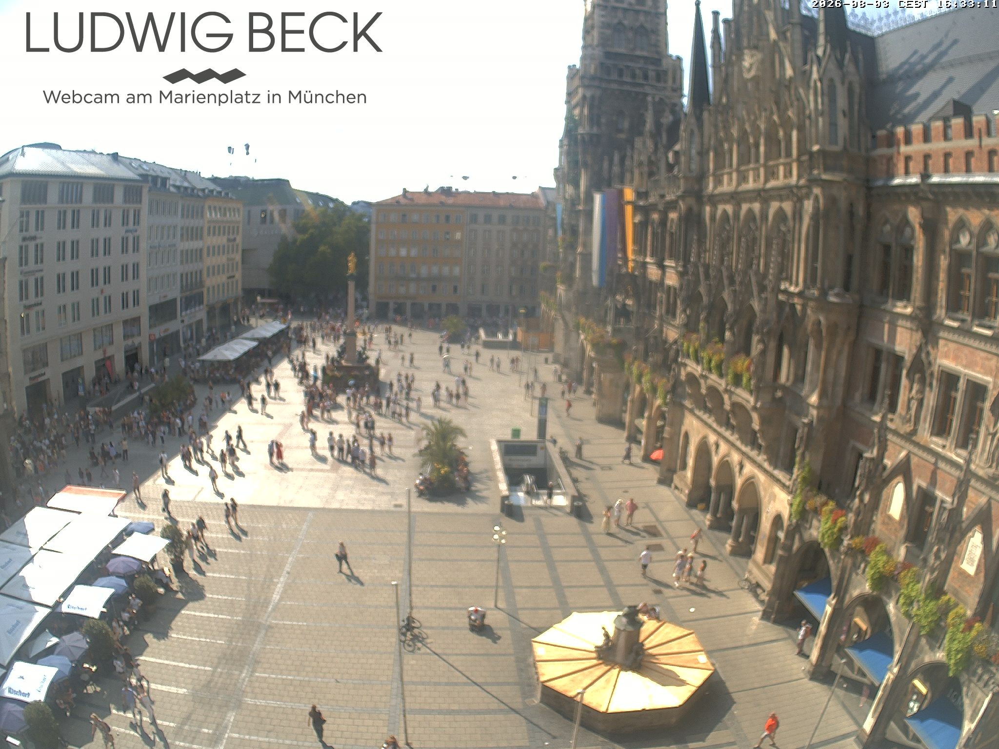 Archived image Webcam at the Marienplatz, Munich
