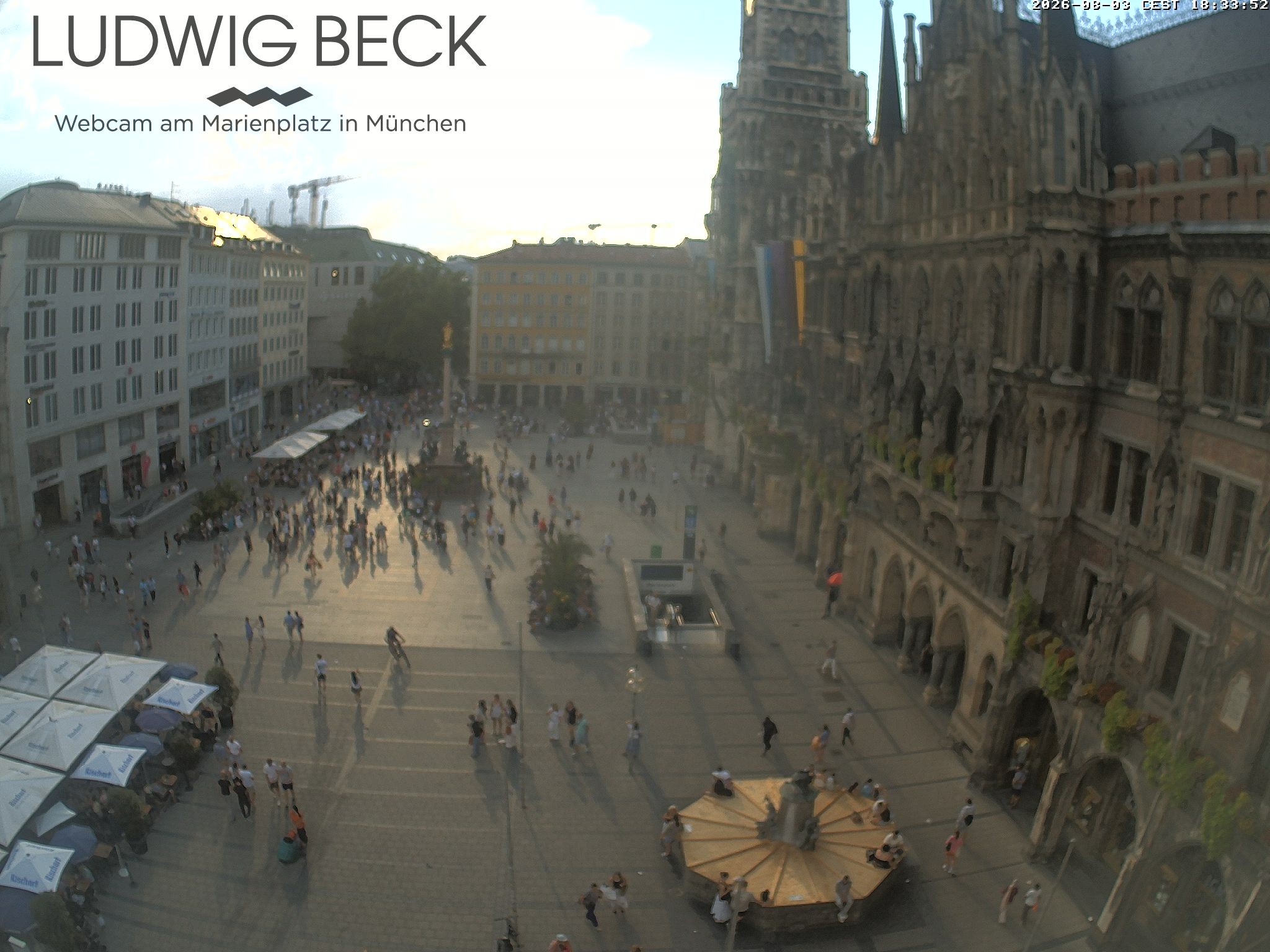 Archived image Webcam at the Marienplatz, Munich