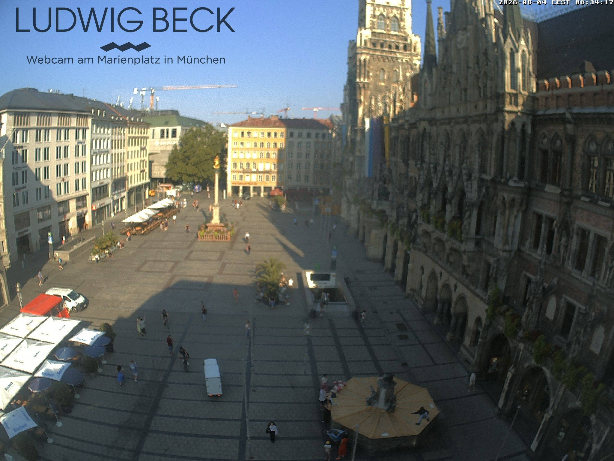 Archived image Webcam at the Marienplatz, Munich