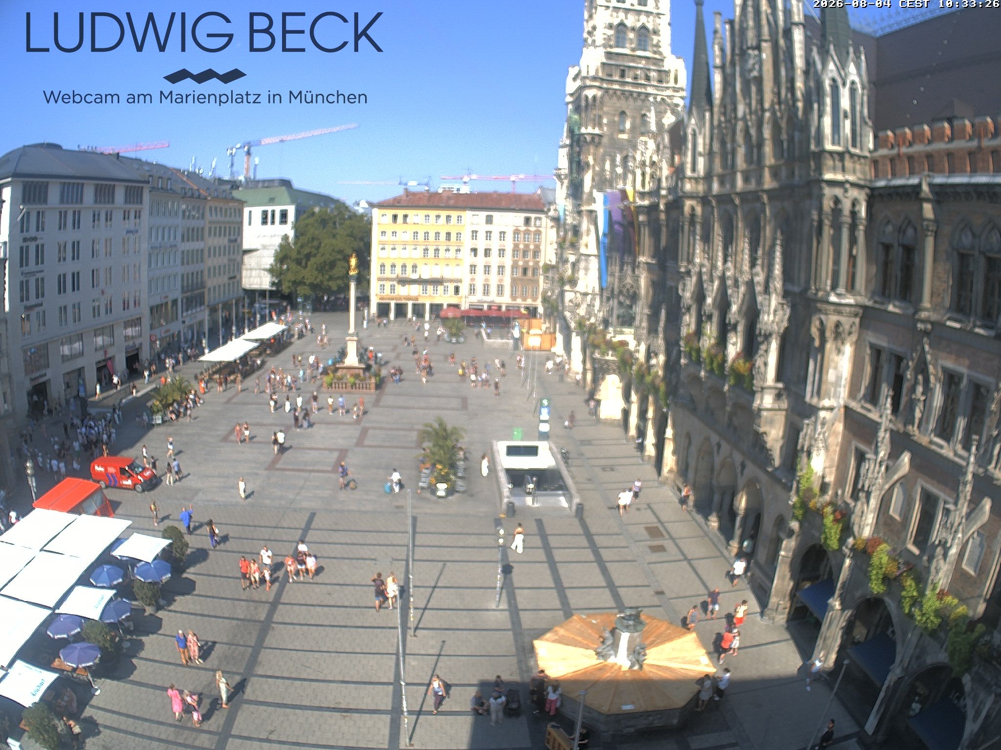Archived image Webcam at the Marienplatz, Munich