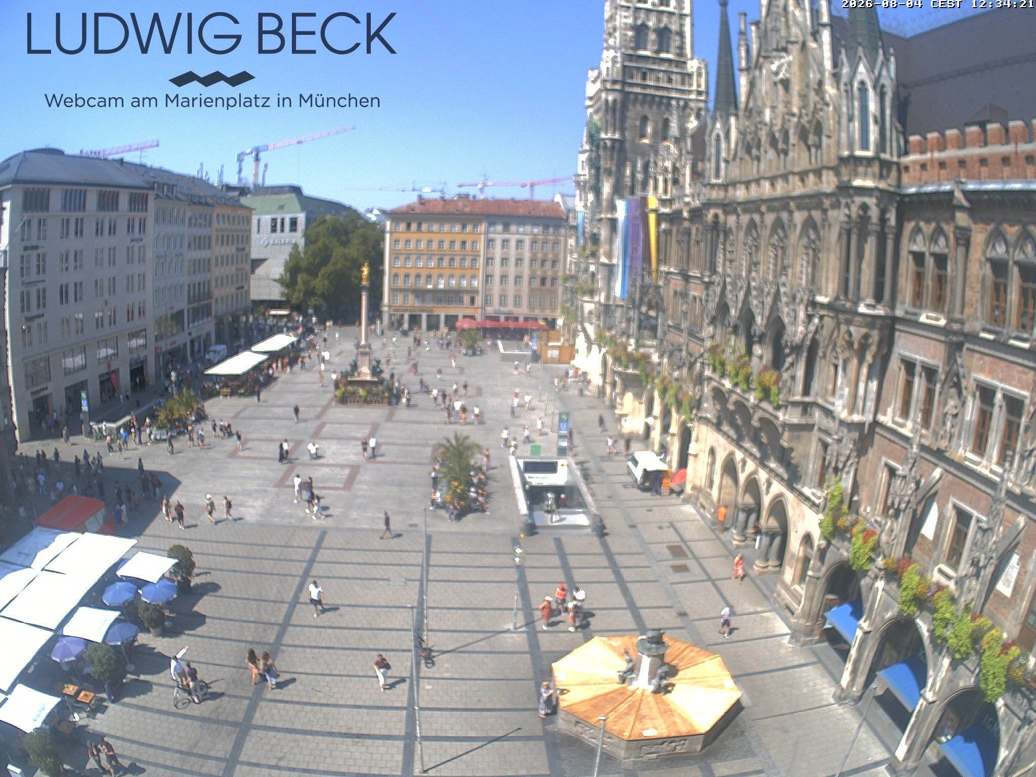 Archiv Foto Webcam am Marienplatz München