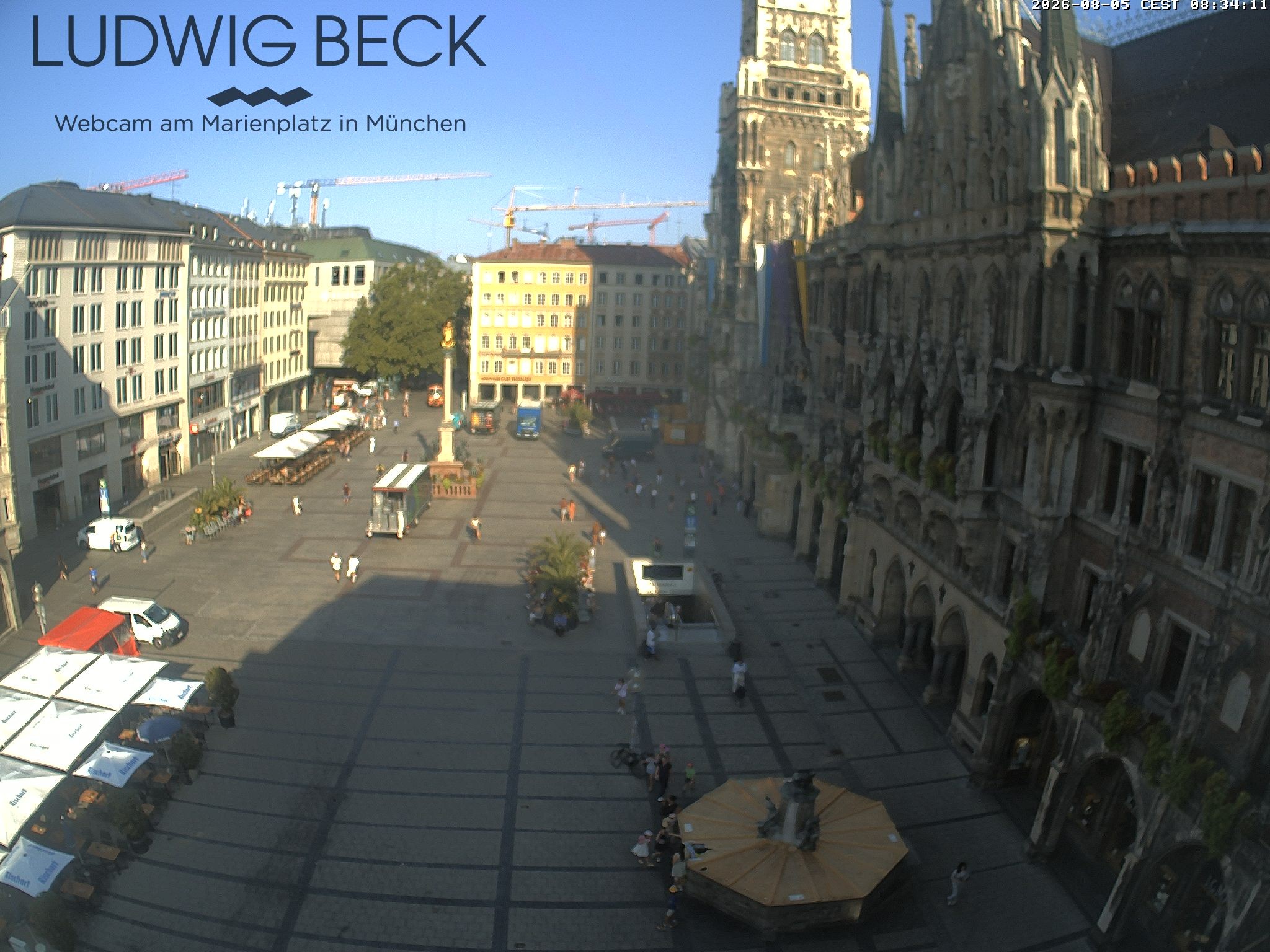 Archiv Foto Webcam am Marienplatz München