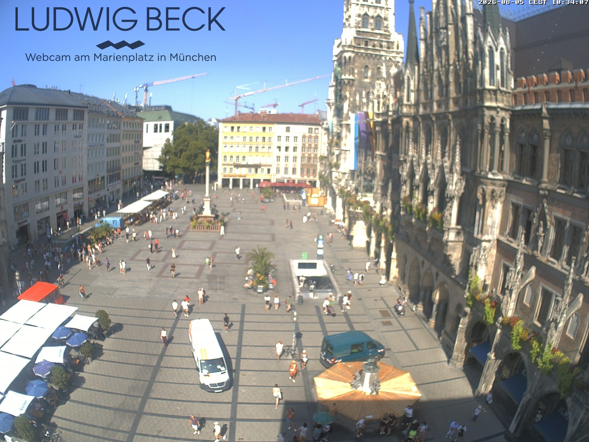 Archiv Foto Webcam am Marienplatz München
