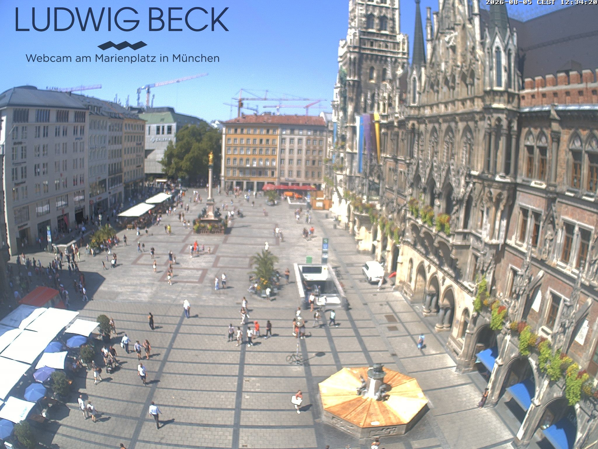 Archiv Foto Webcam am Marienplatz München